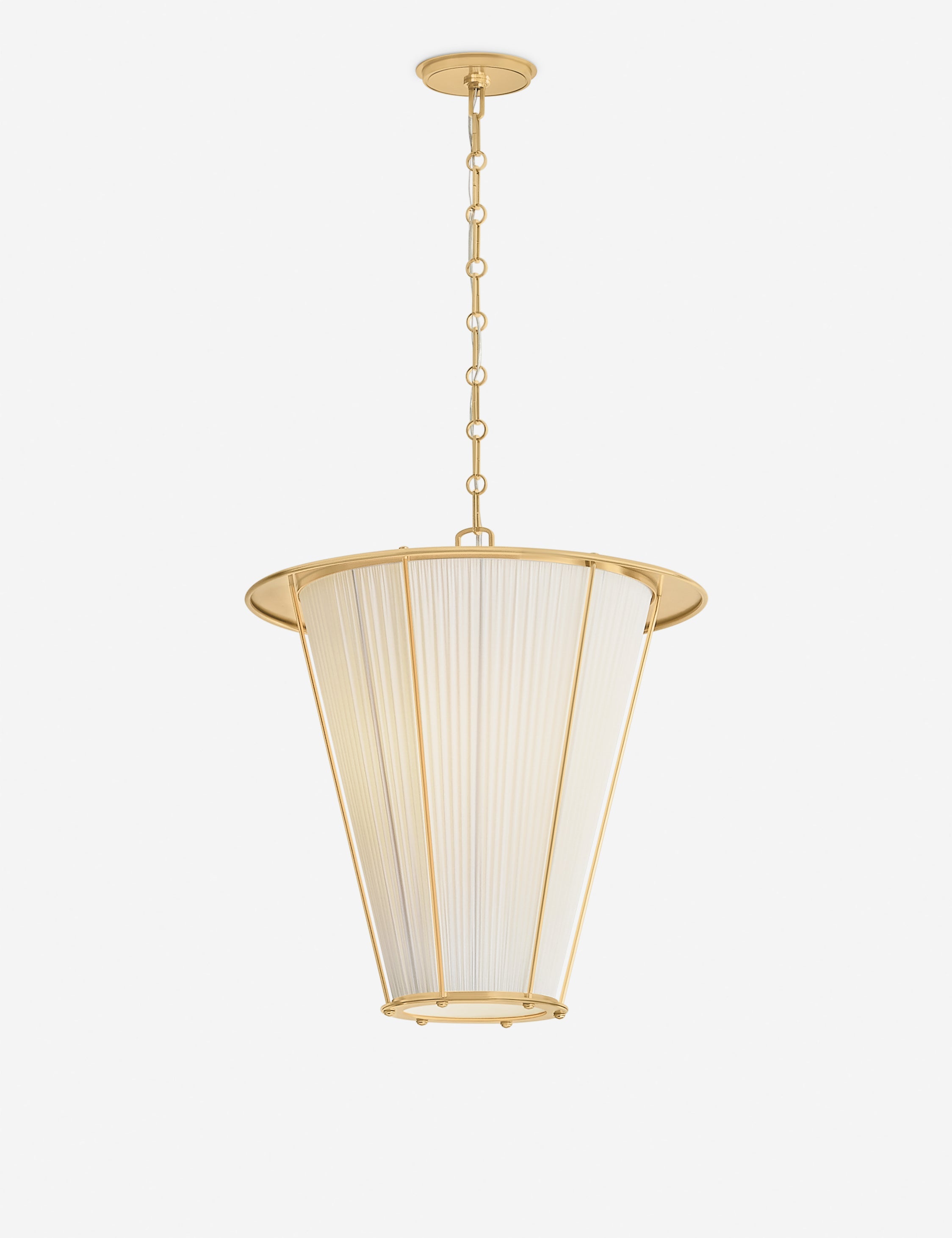 Lulu and Georgia Englert Pendant Light – Aged Brass and Ivory - view 7
