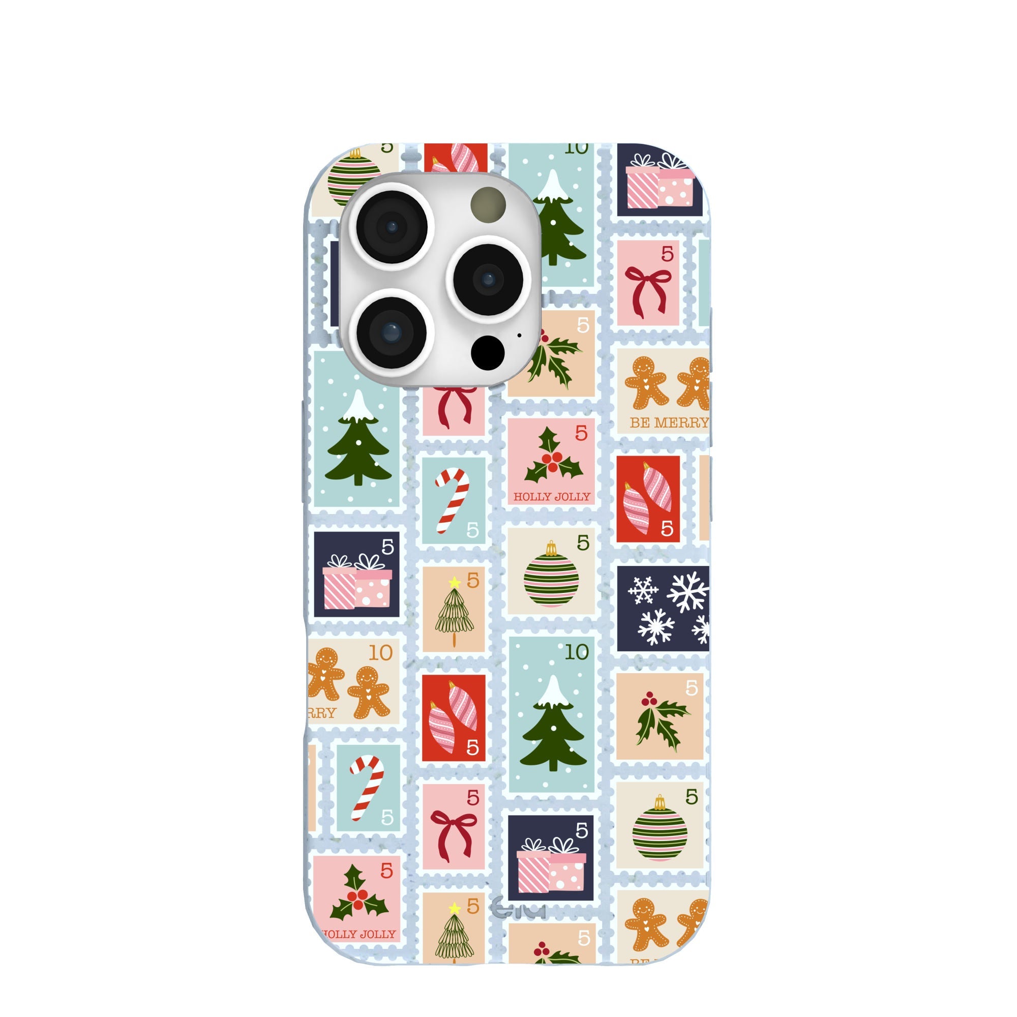 Pela Case Powder Blue Noel Stamps iPhone 16 Pro Case