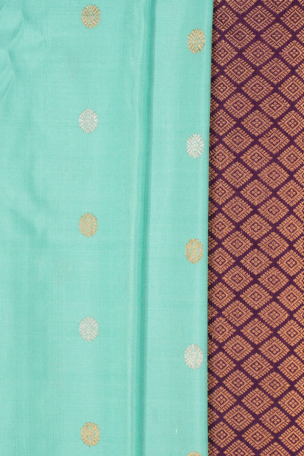 Kalanjali Gadwal Silk Sea Green Saree – Women's - view 2