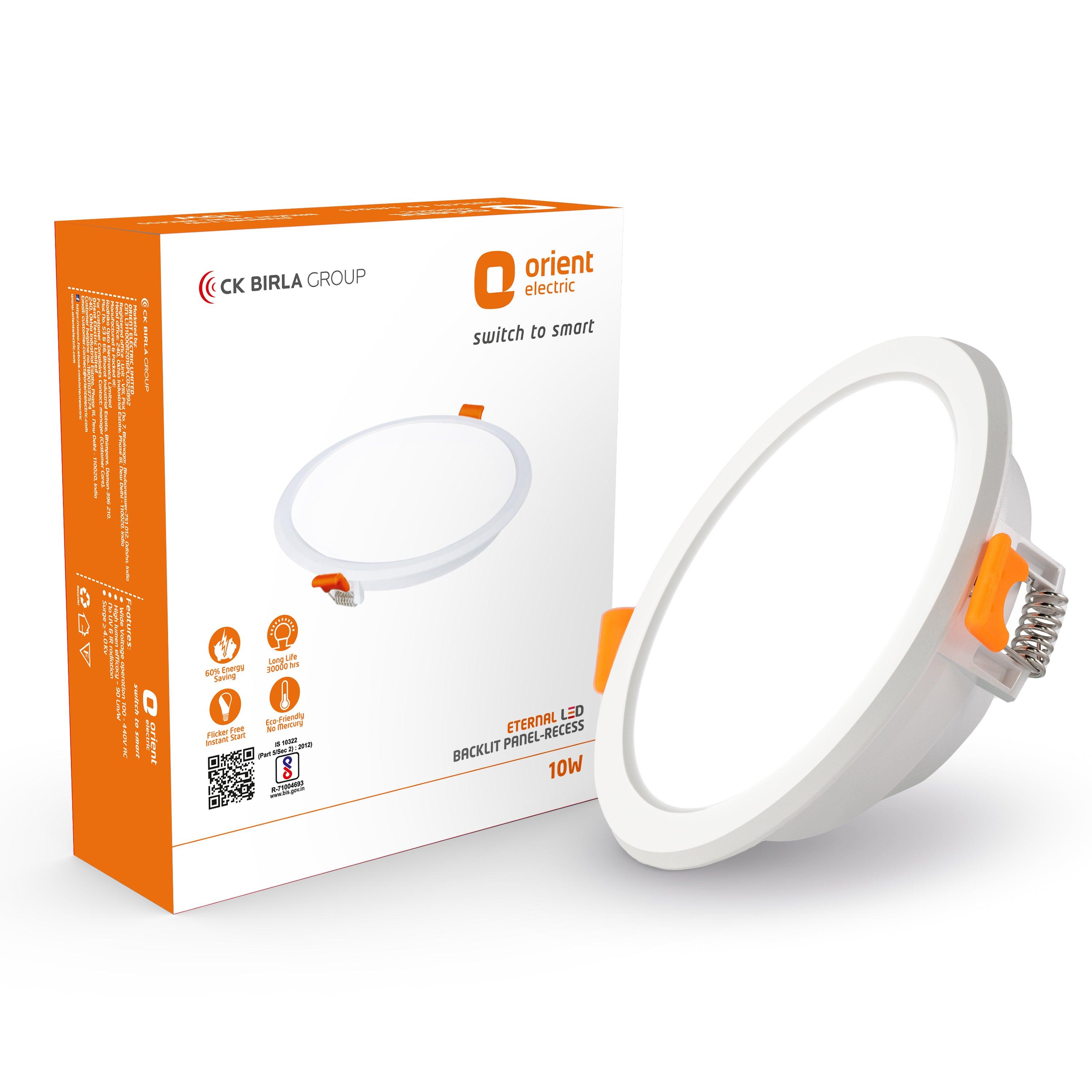 Orient Electric Eternal Backlit LED Recess Panel Round