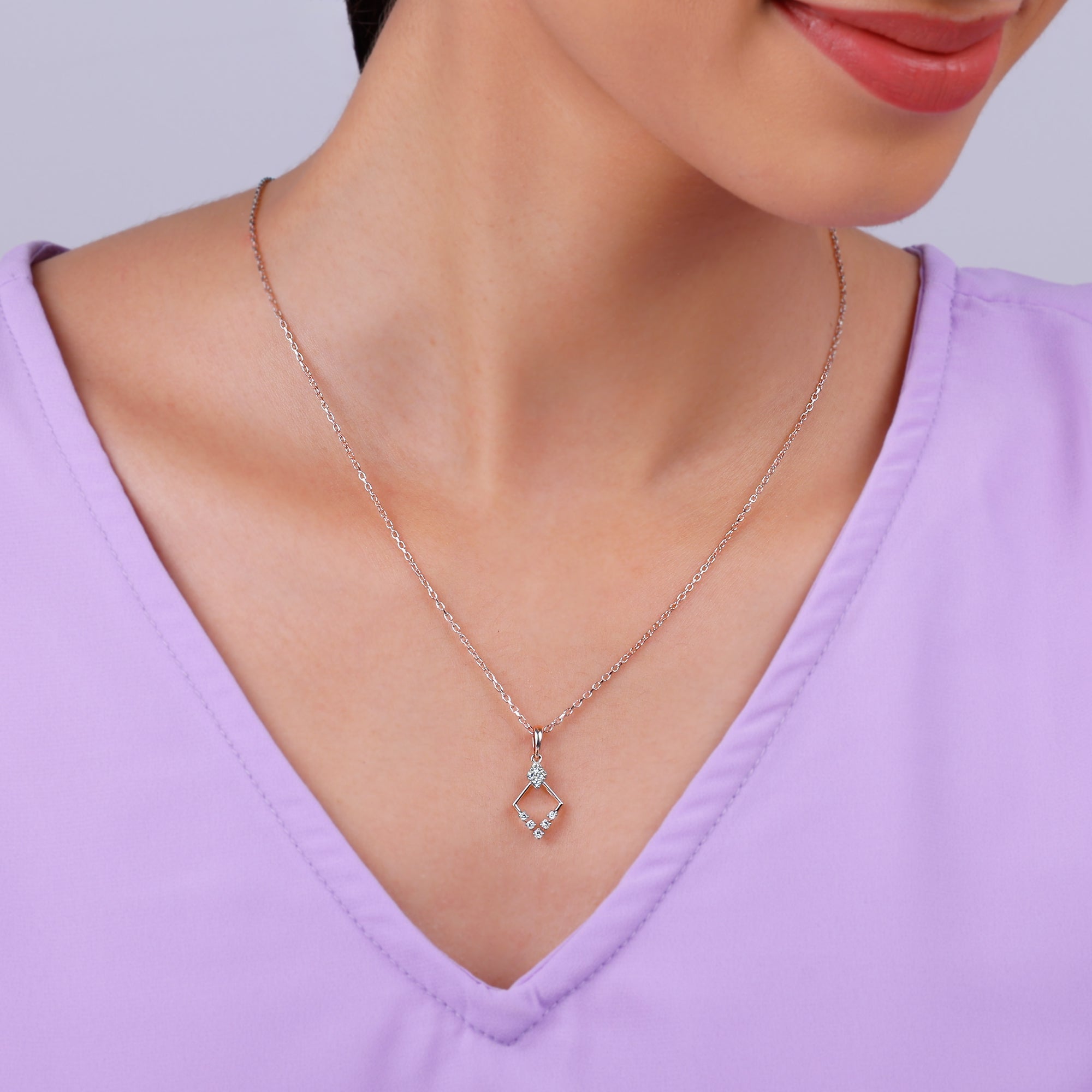 GIVA Jewellery Gold Funkeln Diamond Pendant - view 3