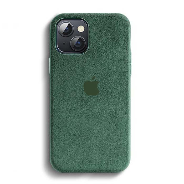 KShop iPhone 14 Plus Alcantara Case - Green