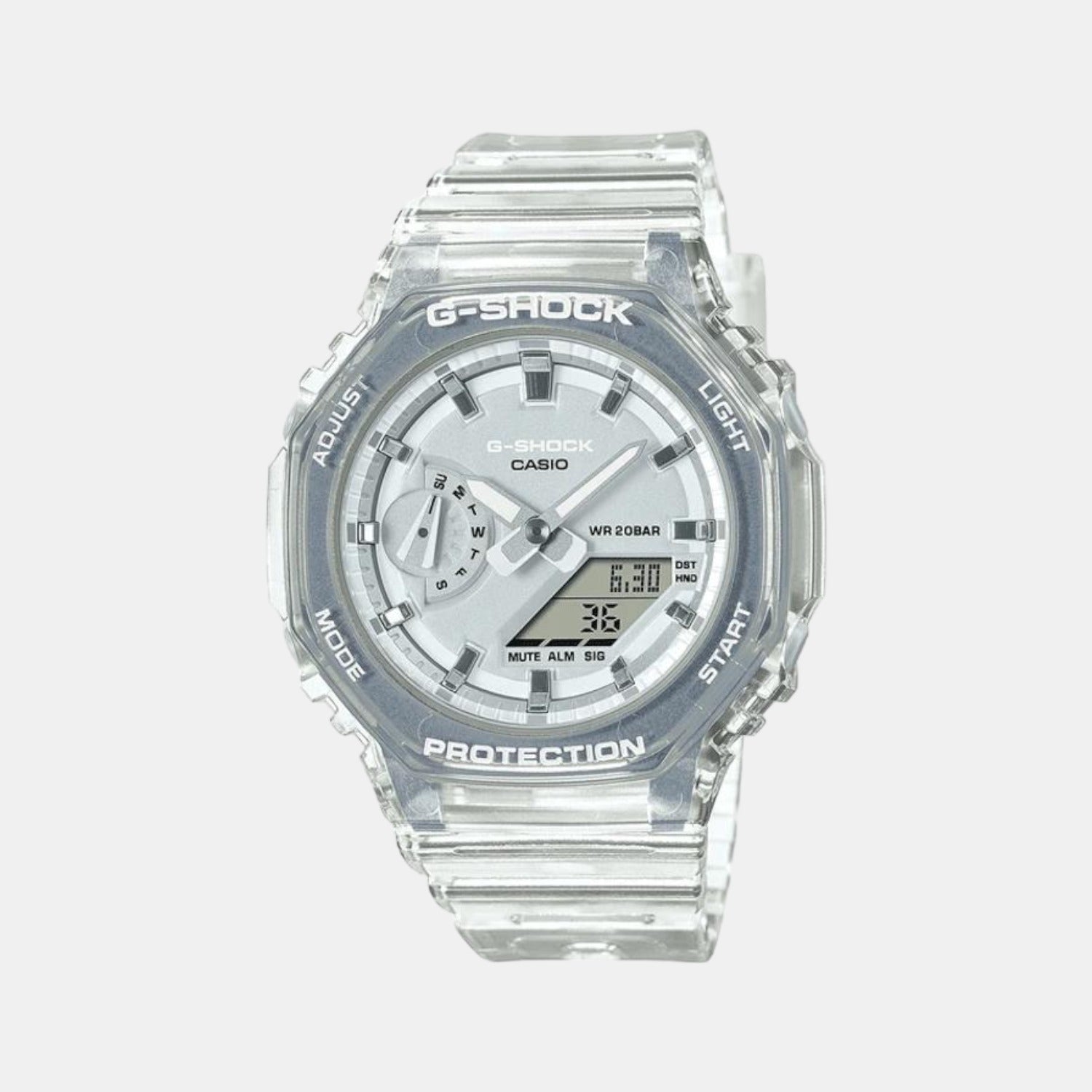 Casio G-Shock Men Quartz White Dial Analog-Digital Resin Watch G1291