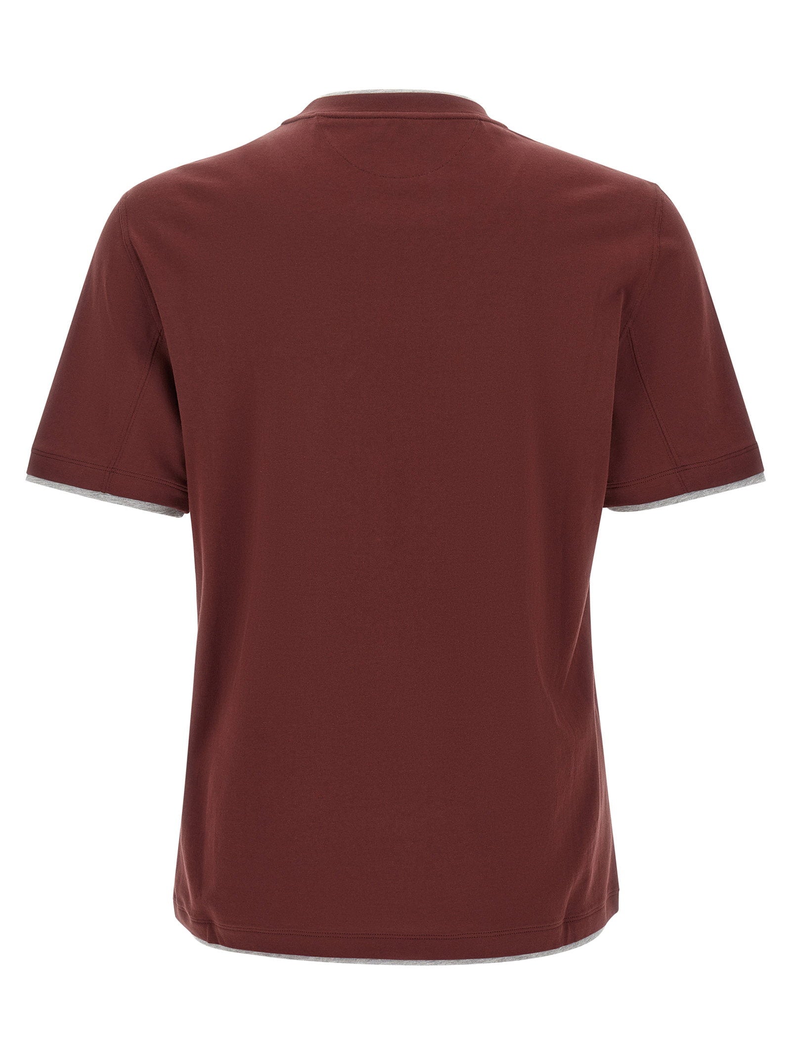 Brunello Cucinelli Faux-layering T-shirt – 100% cotton - view 2