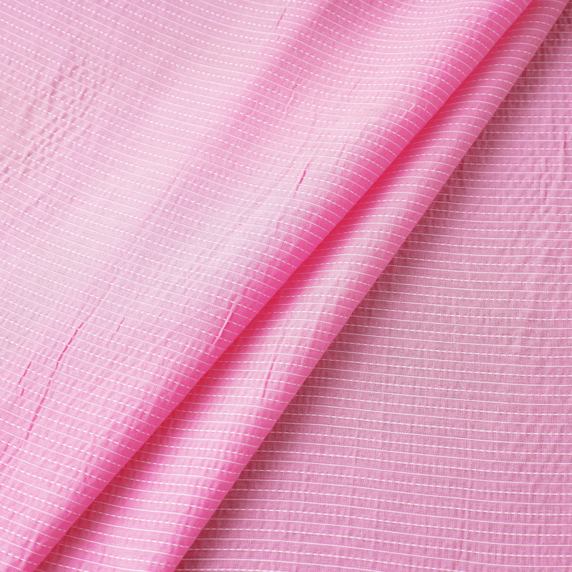 ITOKRI CRAFTS INITIATIVE Baby Pink - Prewashed Running Stitch Plain Cotton Fabric 24 - view 3