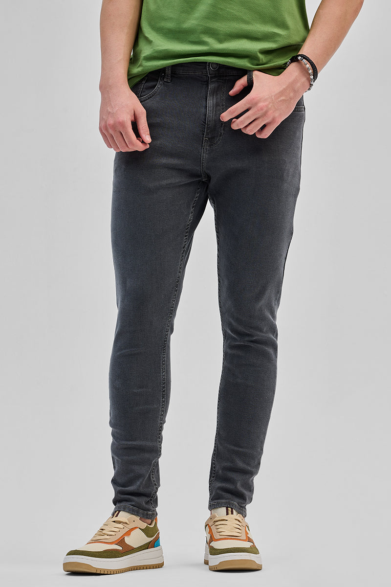 SNITCH Charcoal Grey Skinny Fit Jeans
