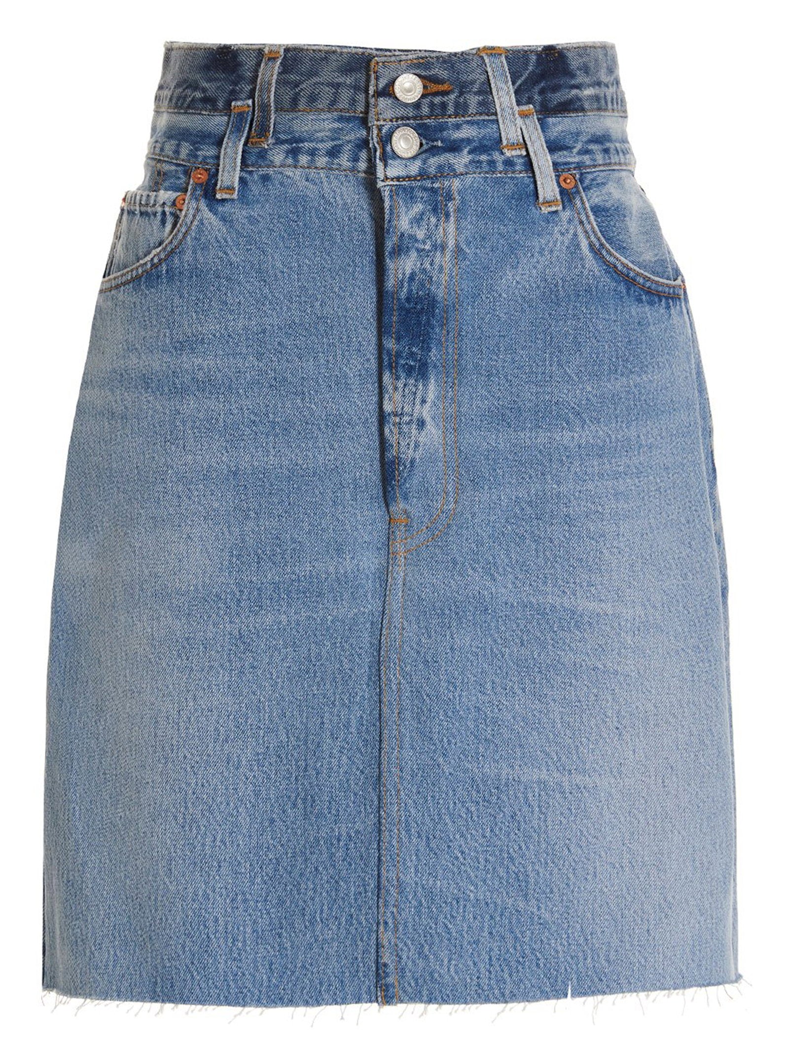 Re/Done Double Waisted Pencil Re Done X Levis Skirt - view 11
