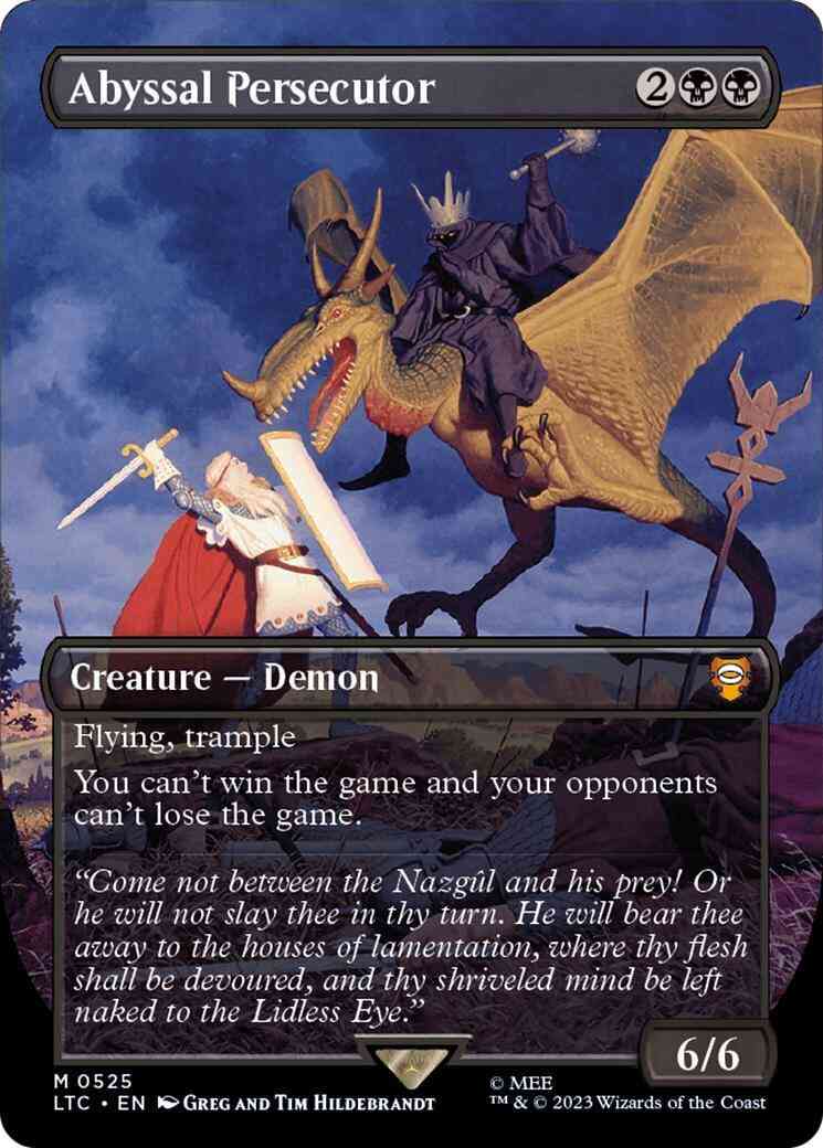 Abyssal persecutor 525 – Magic Abyssal Persecutor [525] [Borderless] [The Lord of the Rings: Tales of Middle-earth: Commander] [Non-Foil]