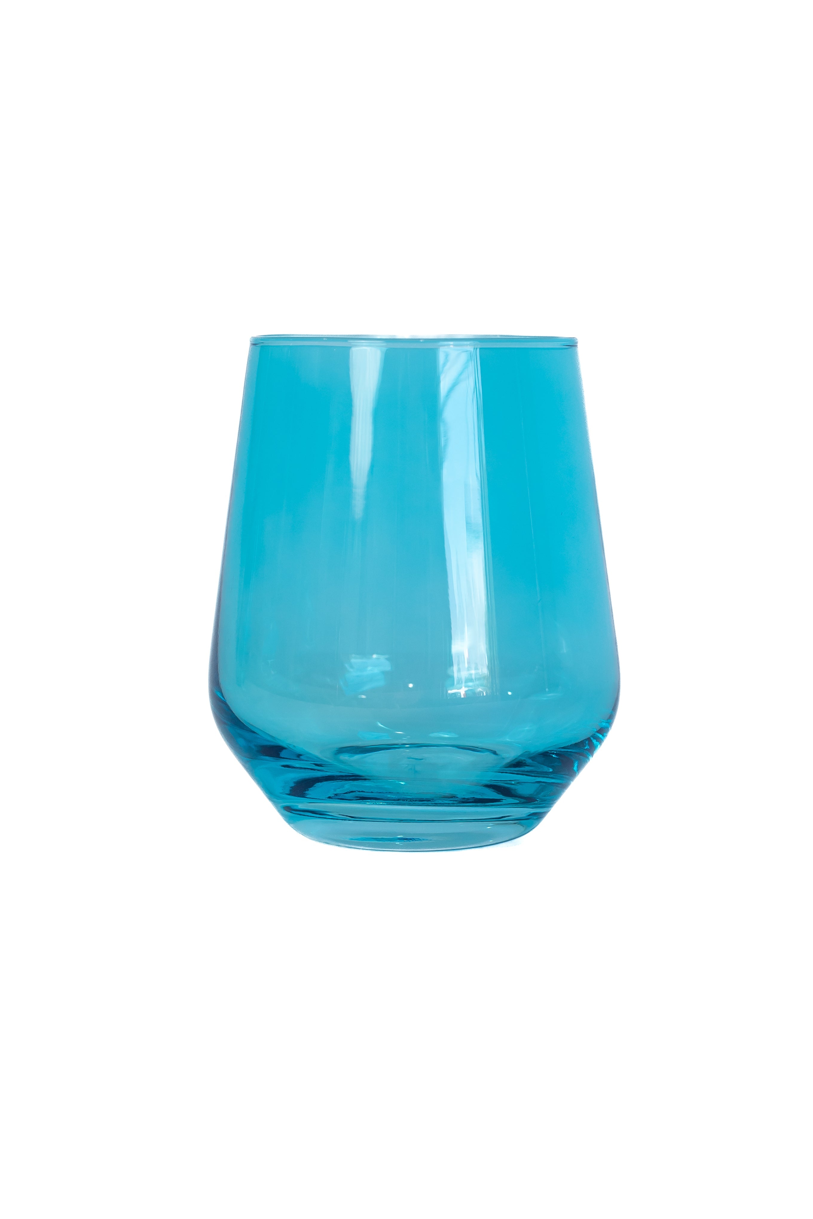 Estelle Colored Glass Estelle Colored Wine Stemless - Set of 6 {Ocean Blue} - view 8
