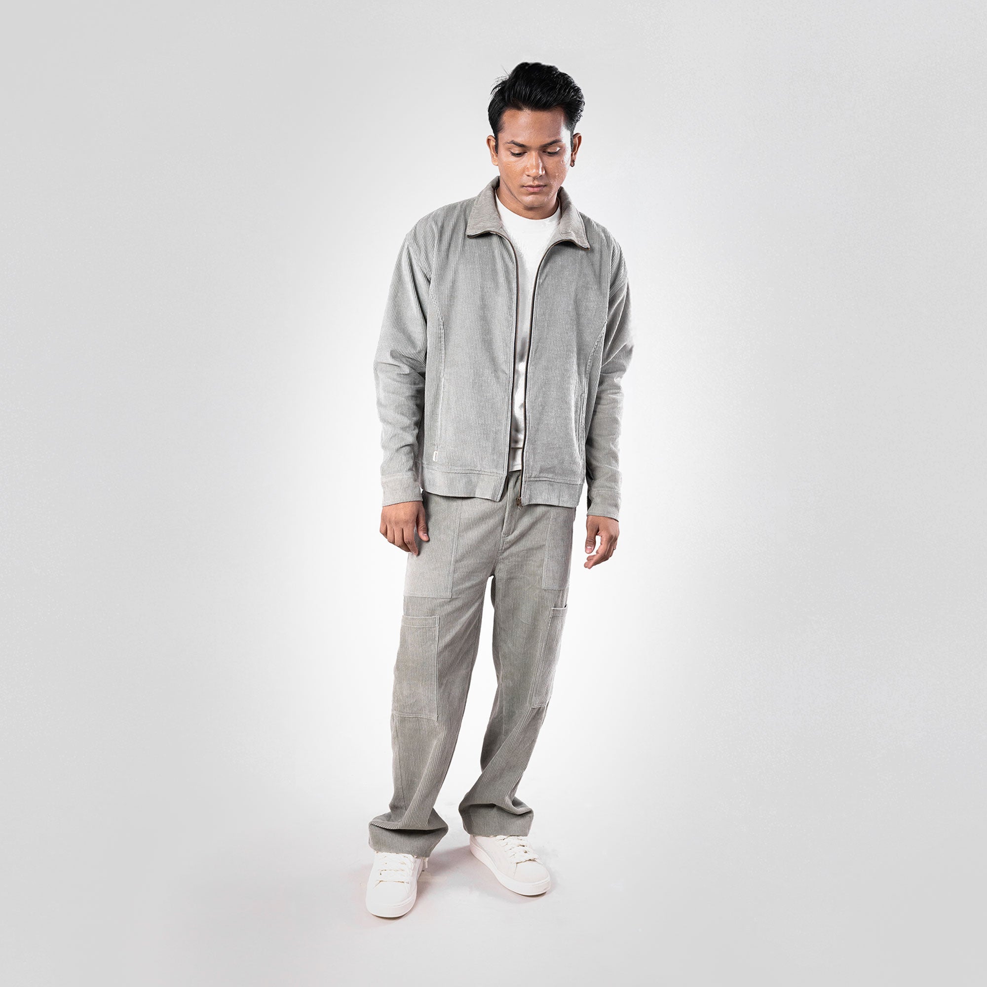 Superkicks | Corduroy Jacket { Slate Grey - view 3