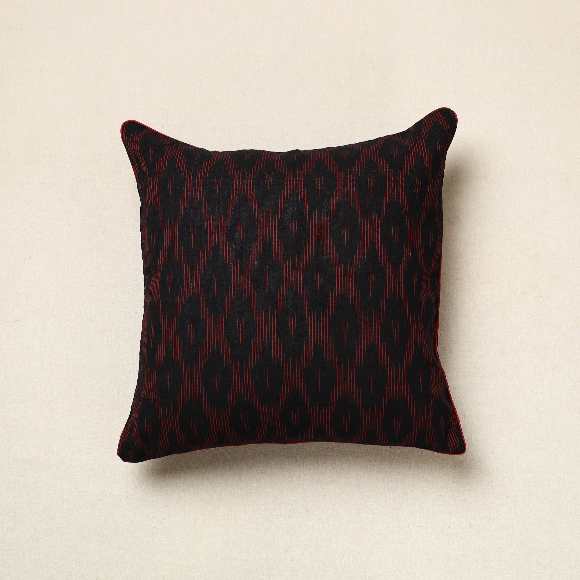 SOUTH KARGHA Black - Pochampally Ikat Cotton Cushion Cover (16 x 16 in) 06