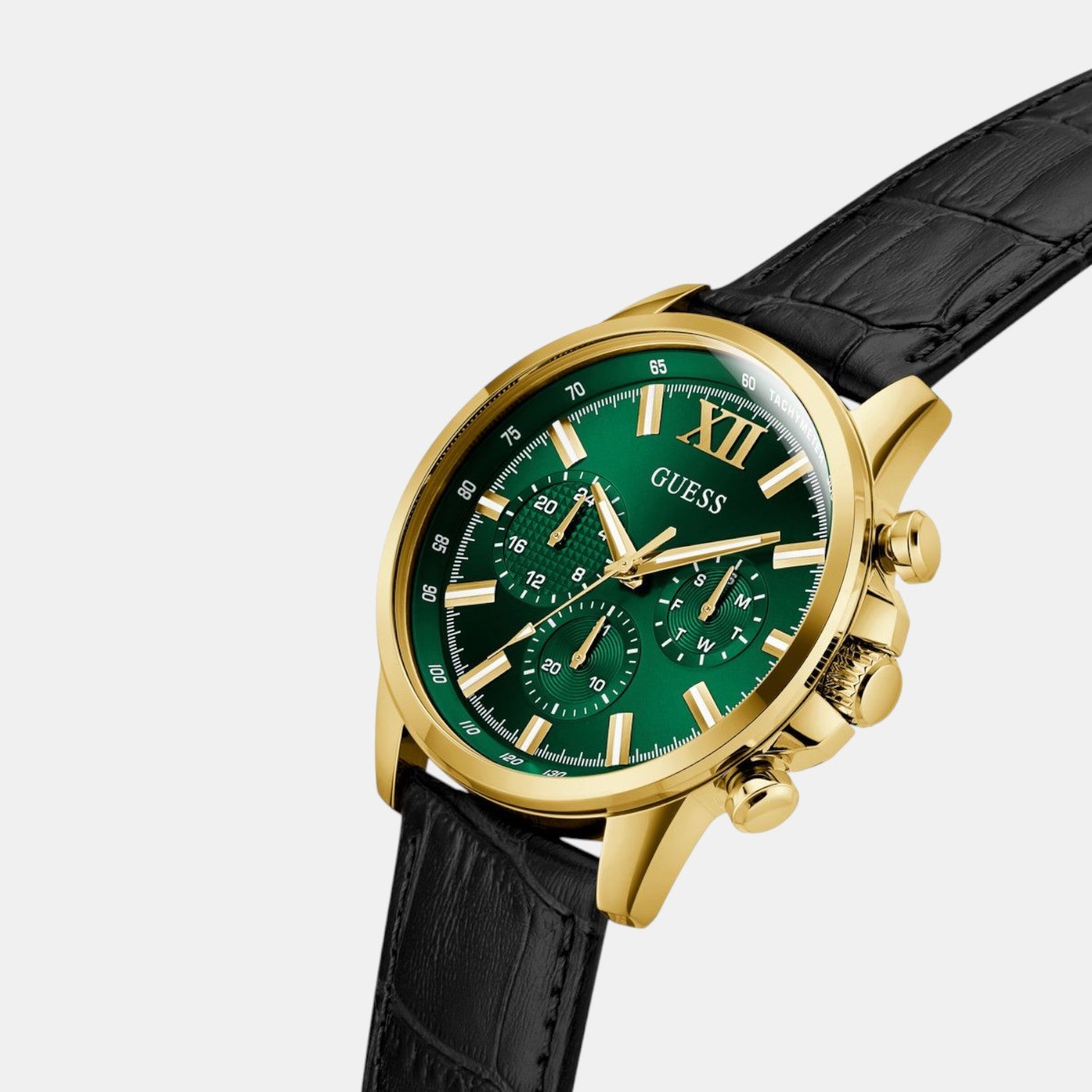 Guess Dress Men Quartz Green Dial Chronograph Leather Watch GW0901G4 - view 4