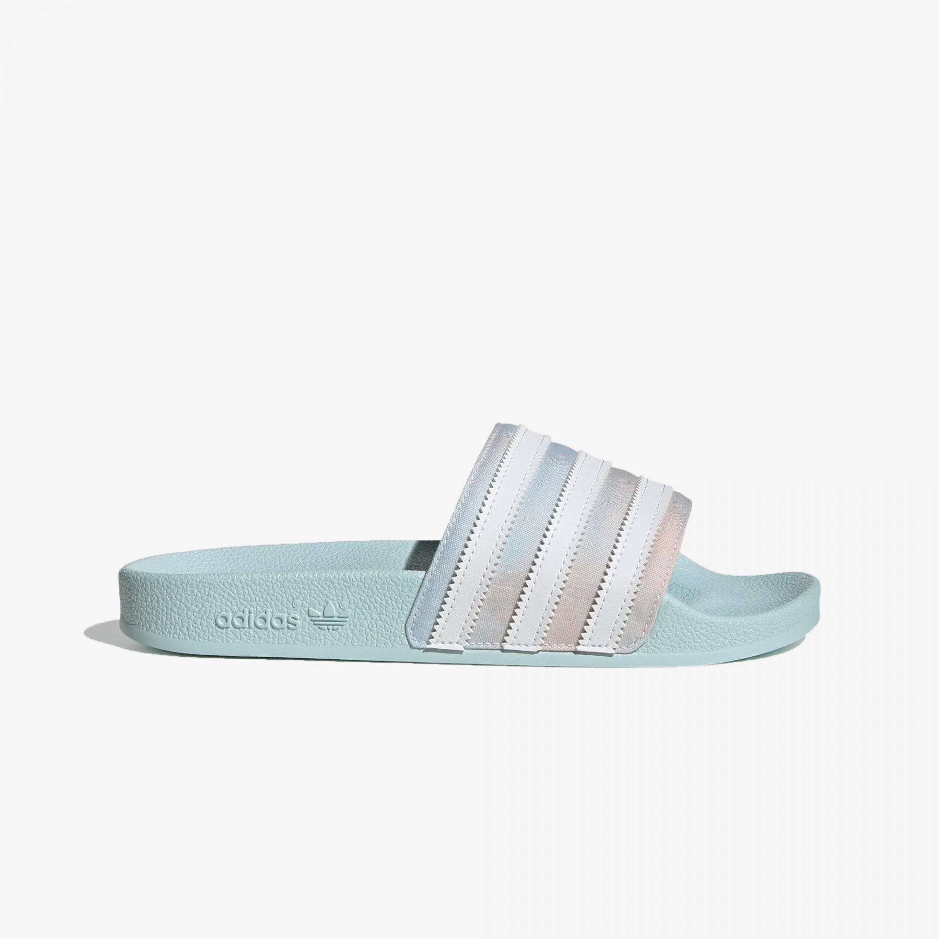 Adidas Originals | ADILETTE SLIDES { ALMOST BLUE / CLOUD WHITE - view 4