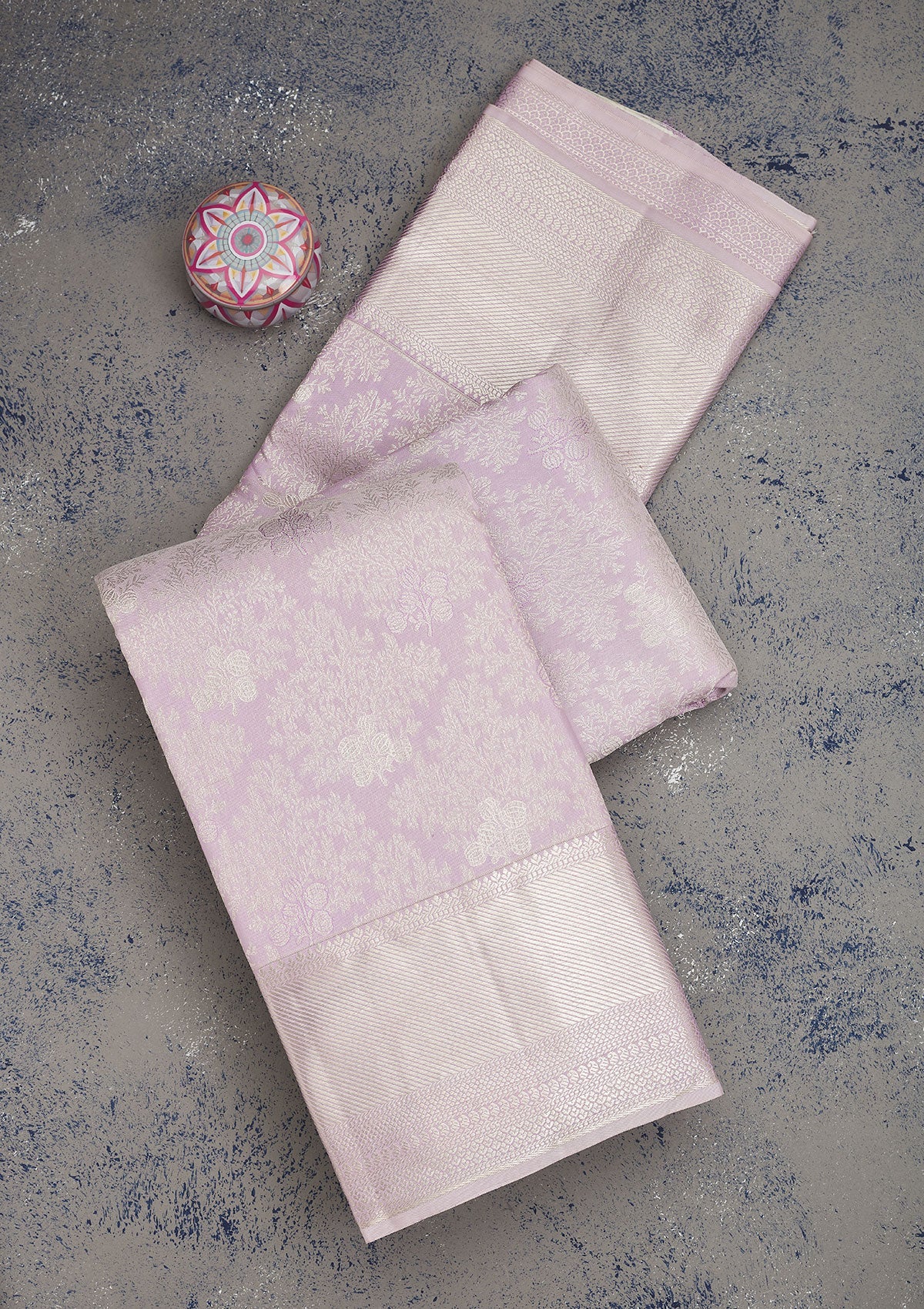 Koskii Lavender Zariwork Pure Silk Saree – Women's