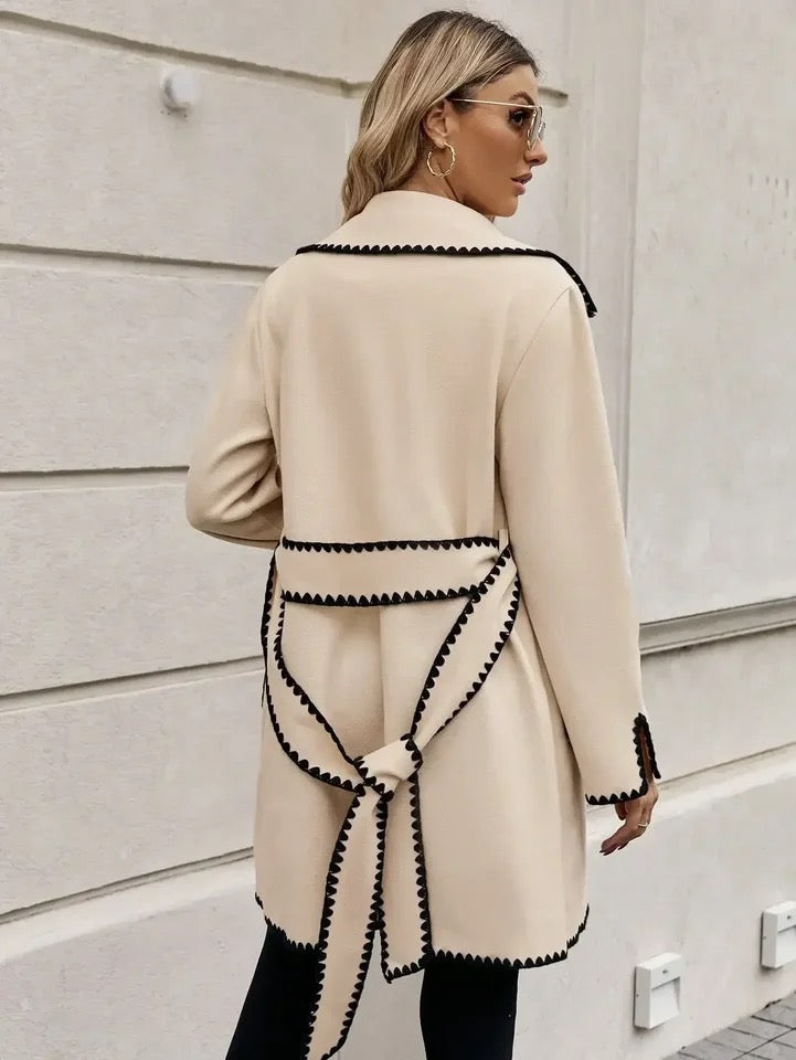 Alamode By Akanksha Luna Oversized Woolen Long Overcoat - view 4