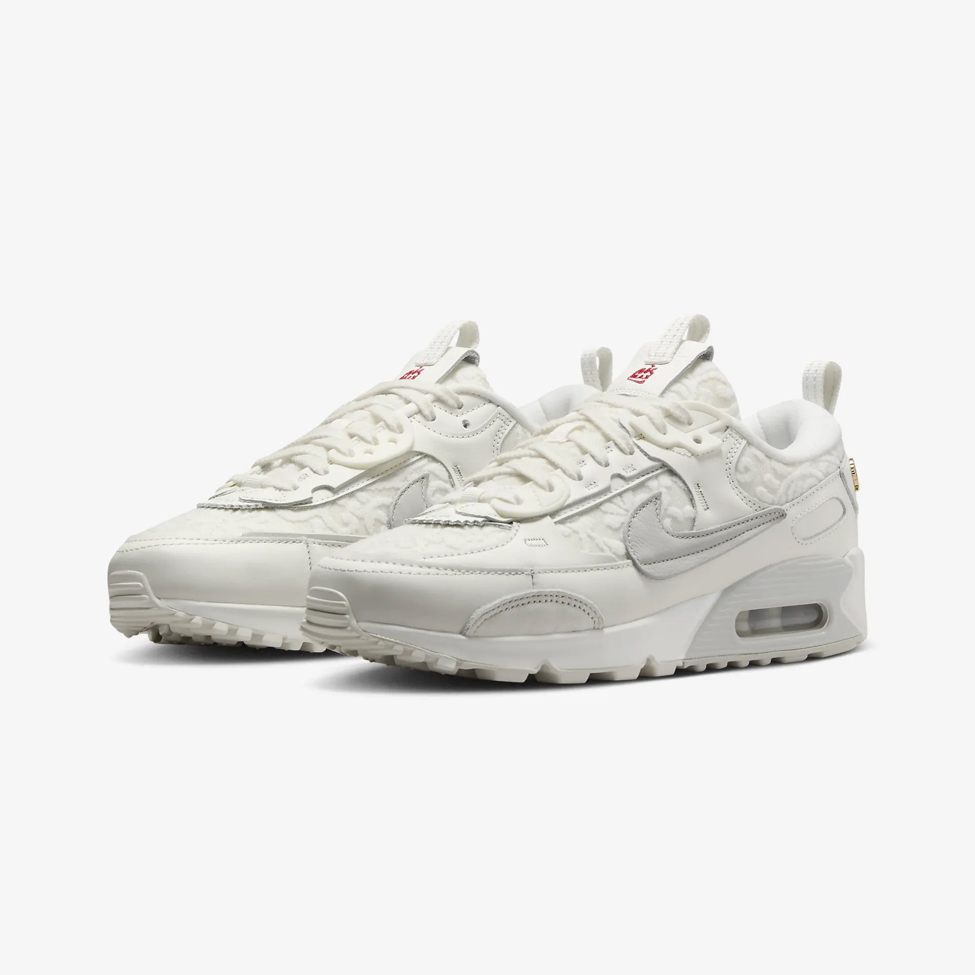 Nike | AIR MAX 90 FUTURA { SAIL/LIGHT BONE-UNIVERSITY RED - view 2