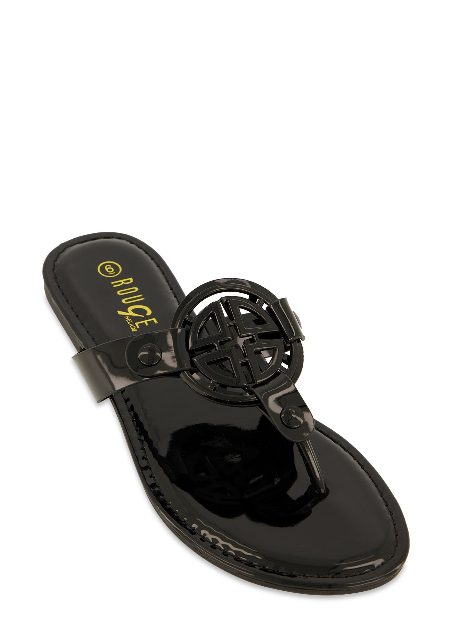 Rainbow Shops Geo Pendant Thong Slide Sandals