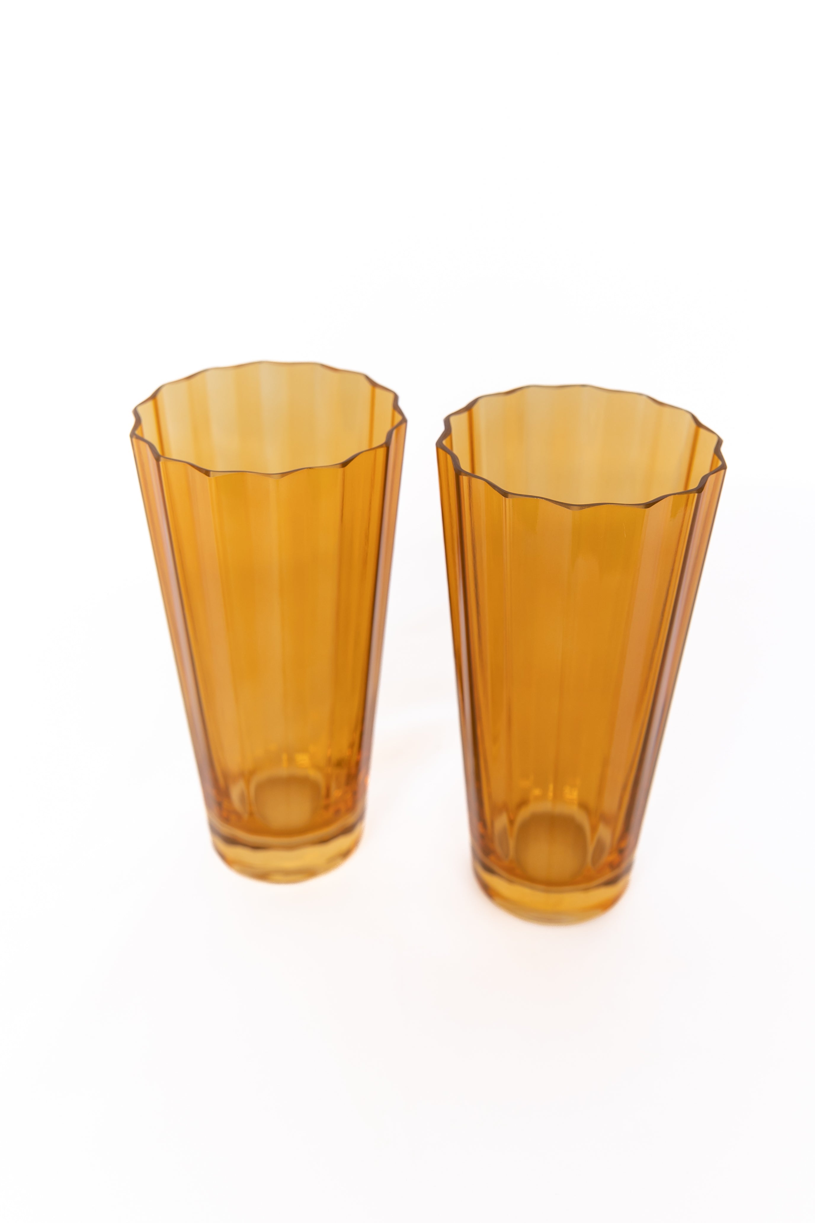 Estelle Colored Glass Estelle Colored Sunday High Balls - Set of 2 {Butterscotch} - view 5