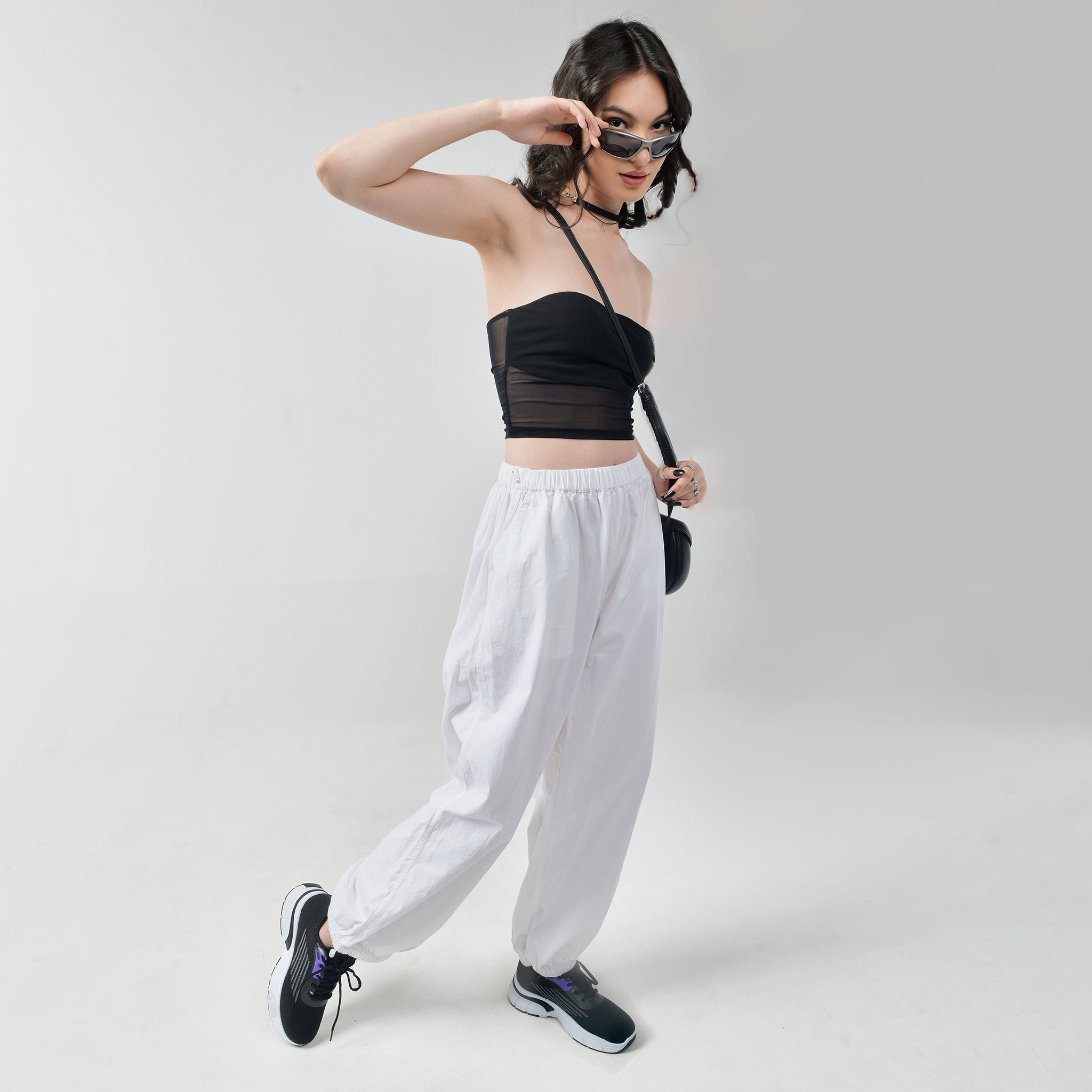 Normcore White Parachute Pants