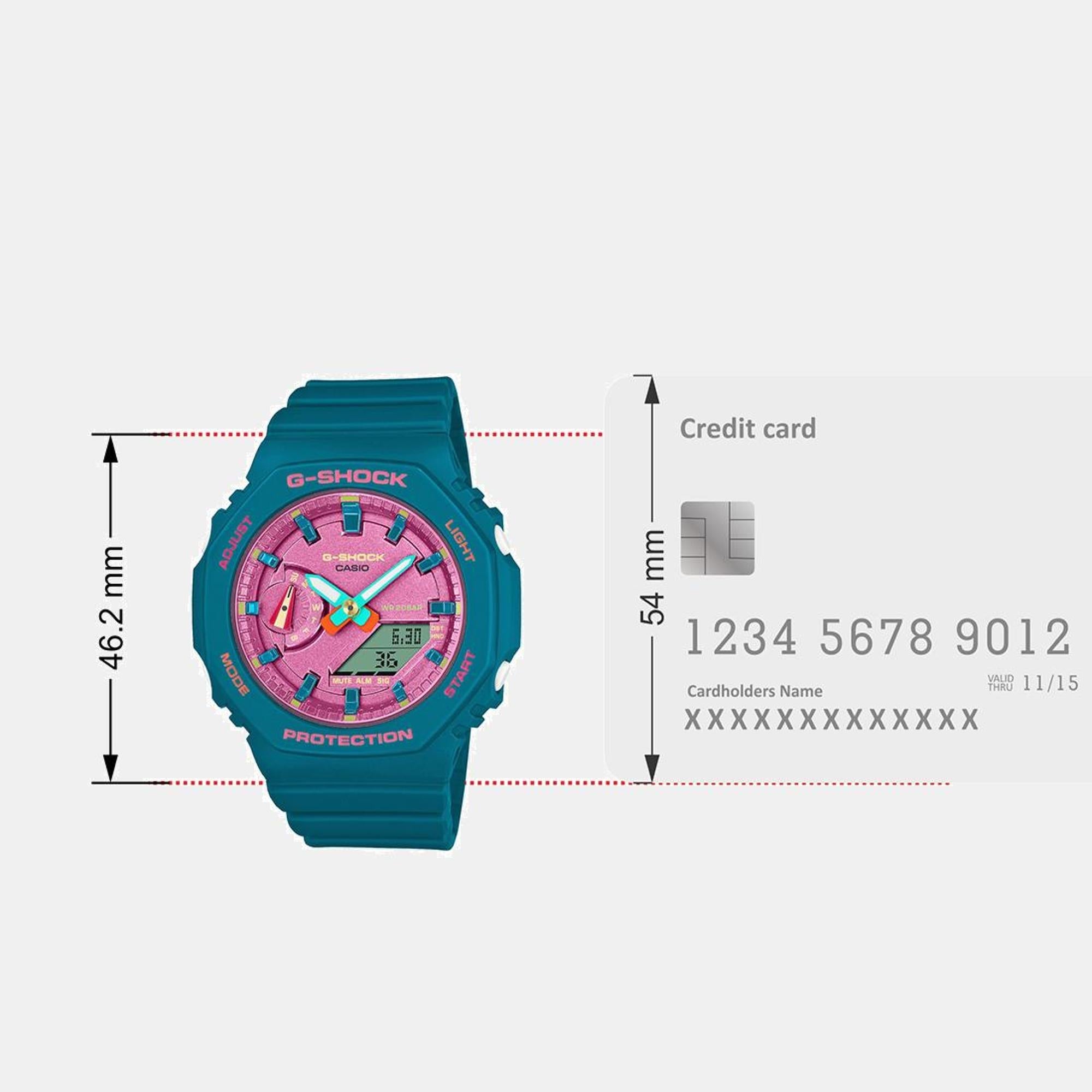 Casio G-Shock Women Quartz Pink Dial Analog-Digital Resin Watch G1418 - view 7