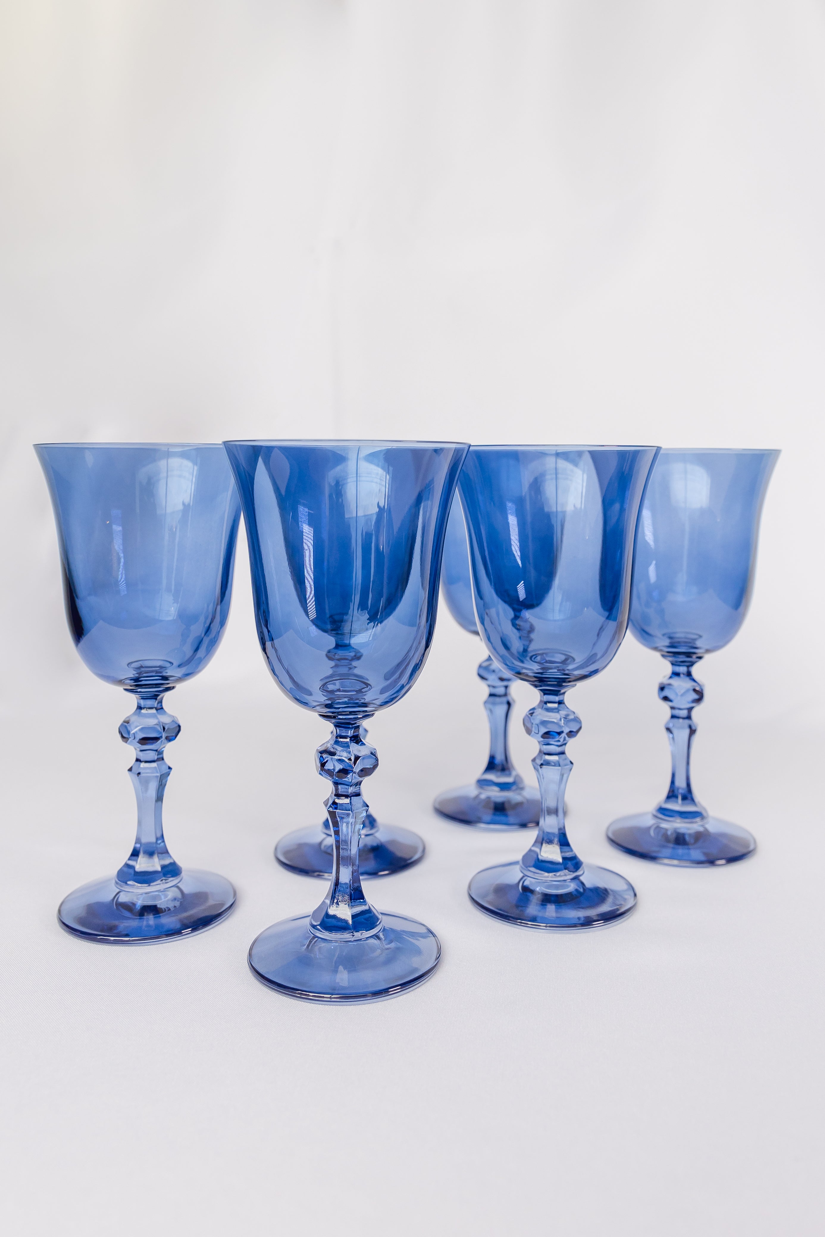 RH Signature Co. Estelle Colored Regal Goblet - Set of 6 {Cobalt Blue}