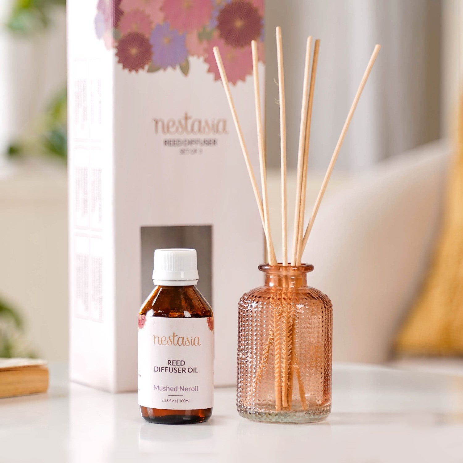Nestasia Mushed Neroli Reed Diffuser Gift Set Of 3