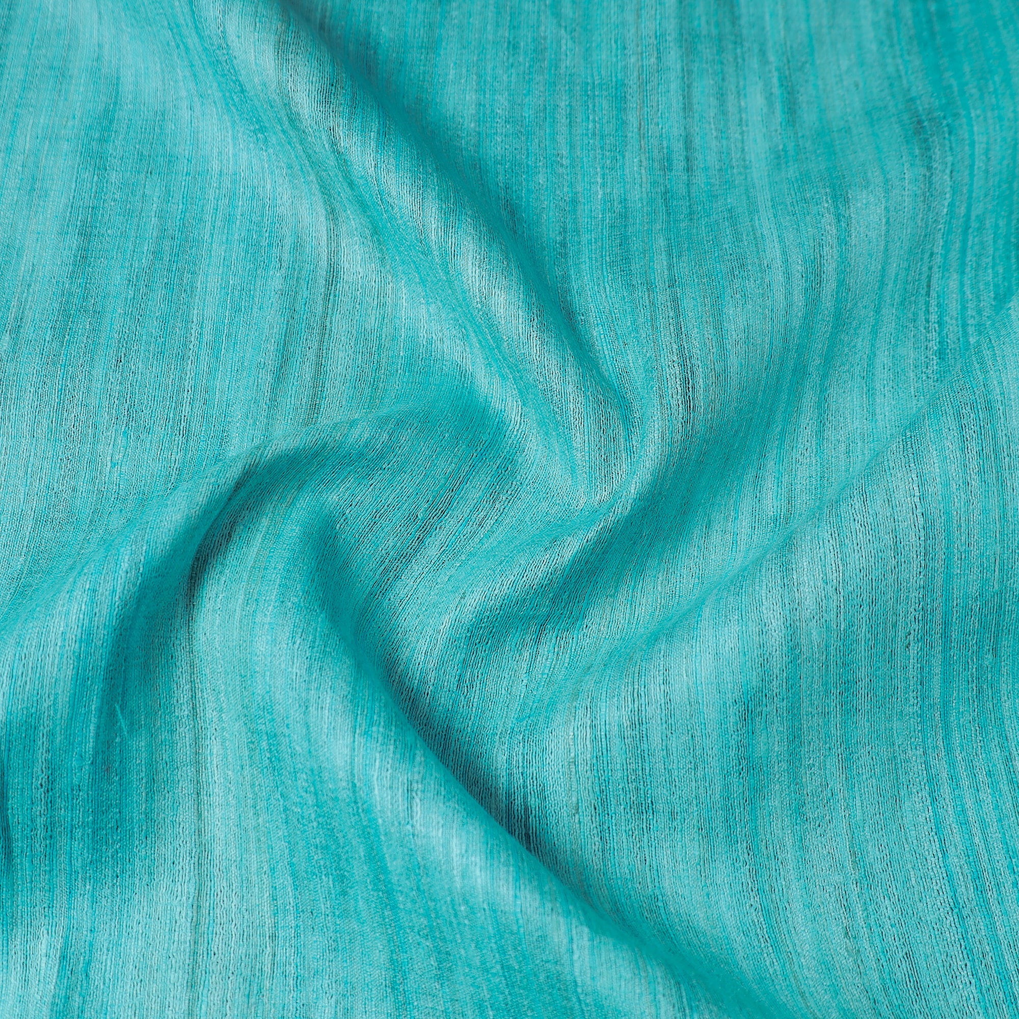 ITOKRI CRAFTS INITIATIVE Blue - Bhagalpuri Handwoven Pure Desi Tussar Silk Fabric 16 - view 4