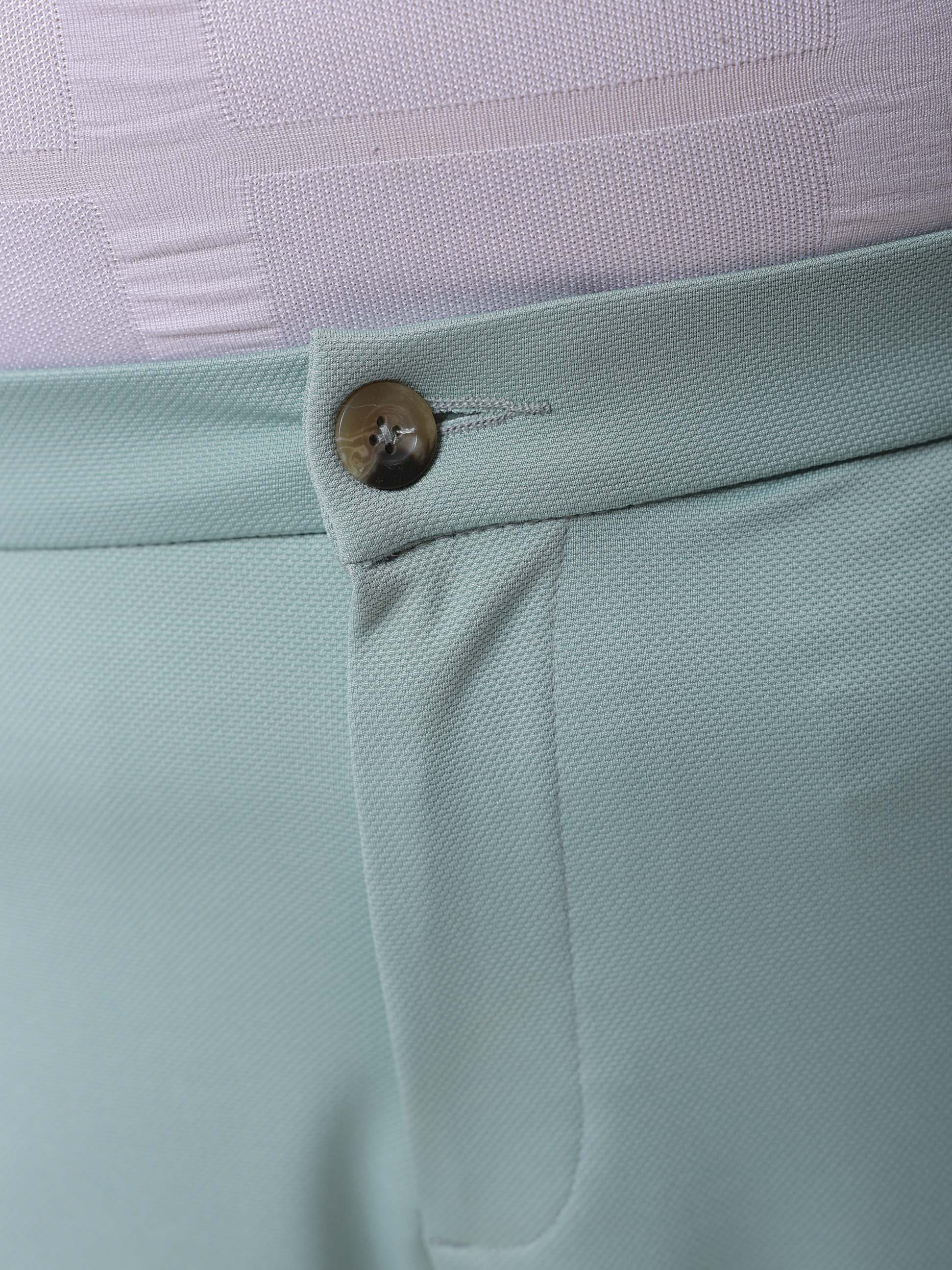 HARDSODA Men's Plus Size Green Regular Fit Solid Chinos - view 7