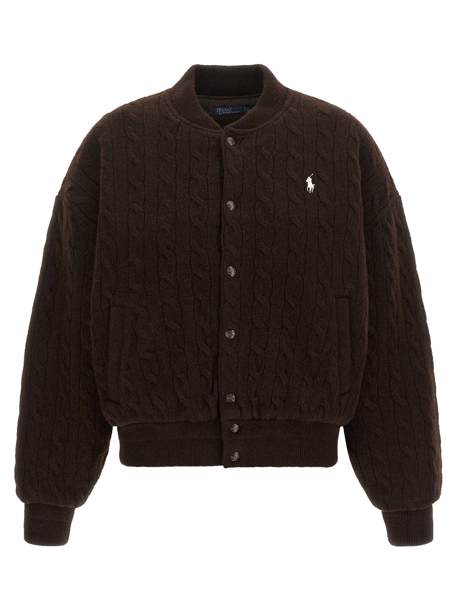 Polo Ralph Lauren Braided Bomber Jacket – 90% wool, 10% cashmere