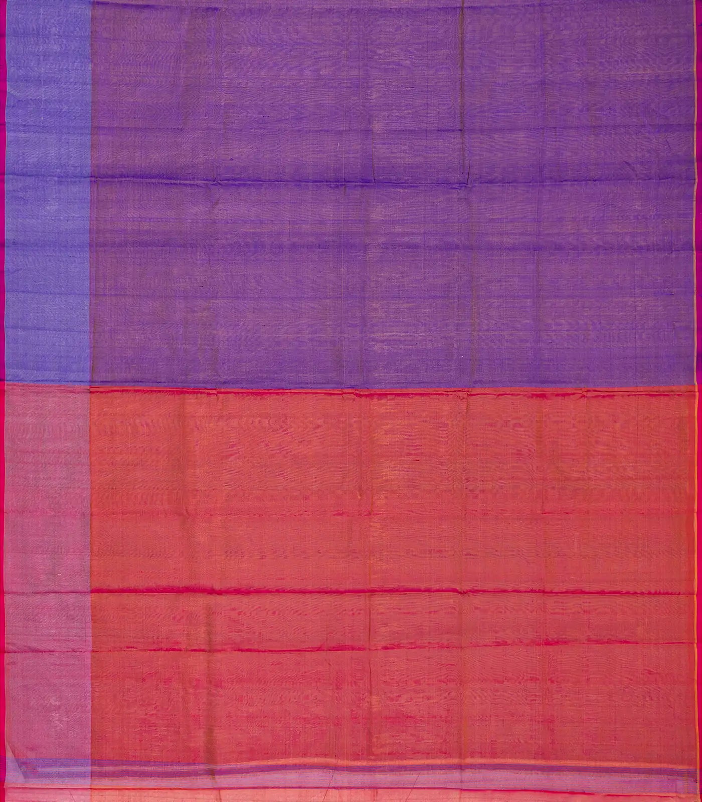 RmKV Purple Handloom Uppada Plain Silk Saree With Red Border - view 2
