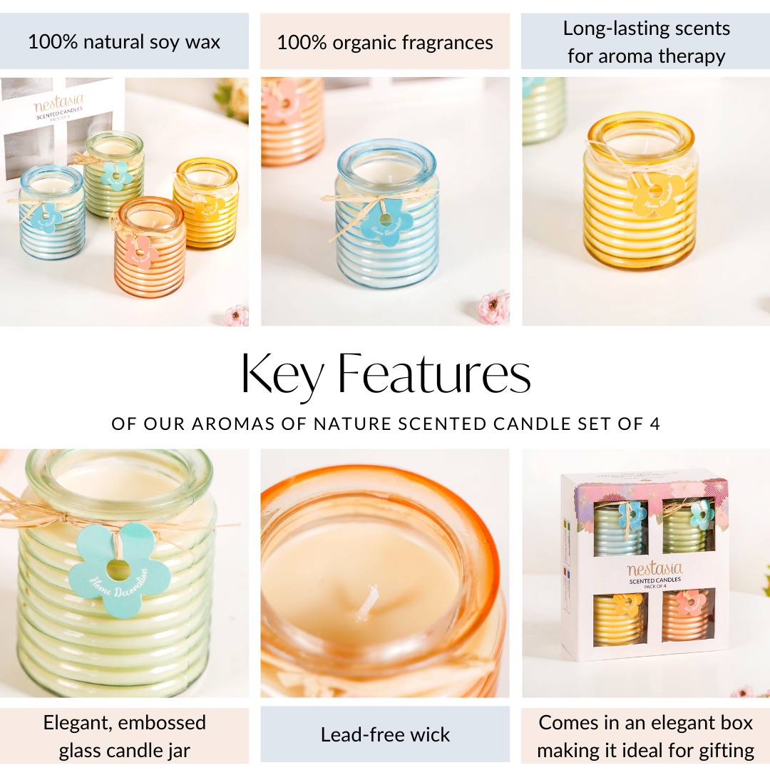 Nestasia Aromas Of Nature Scented Candle Gift Set Of 4 - view 5