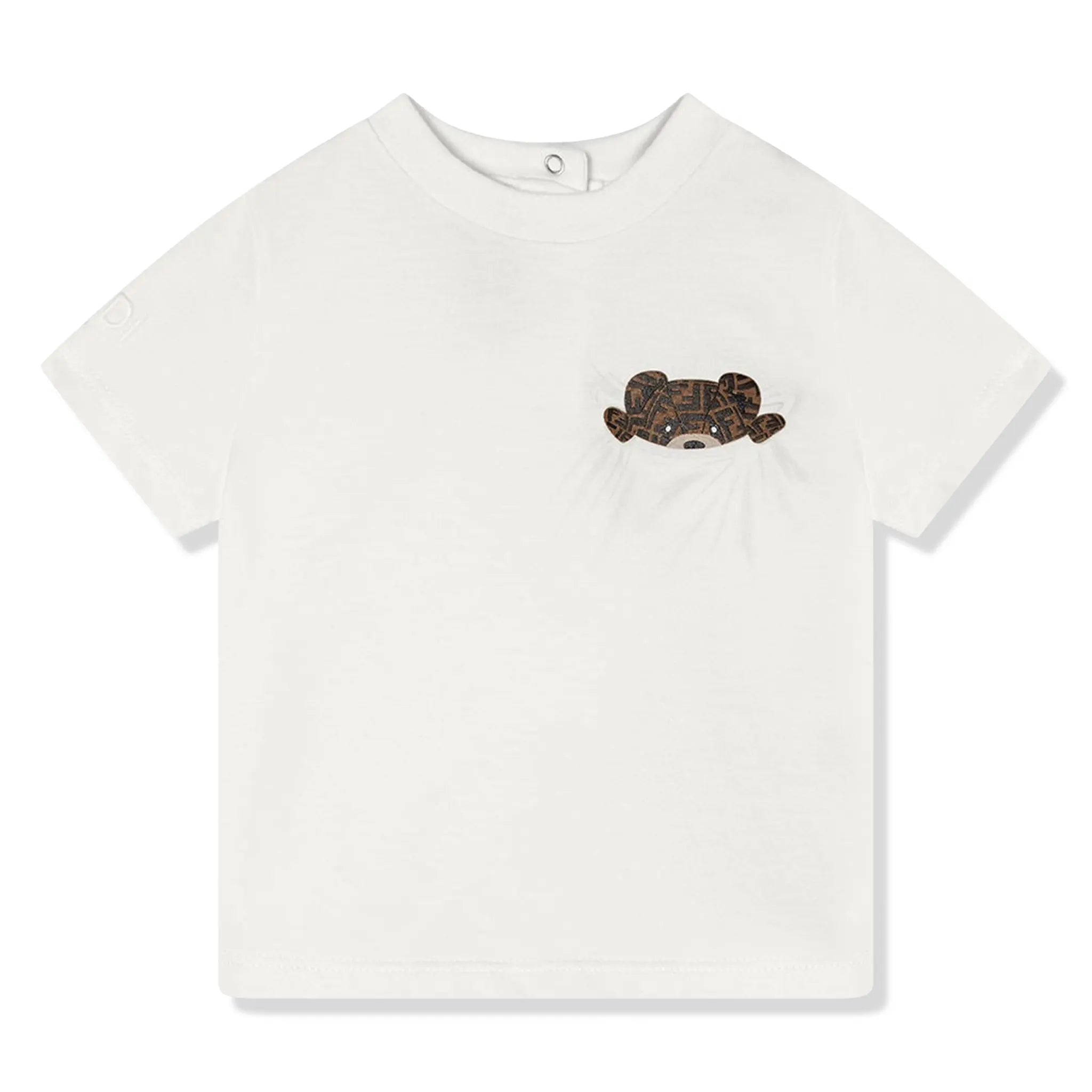 Fendi Bear Pocket Baby White T Shirt