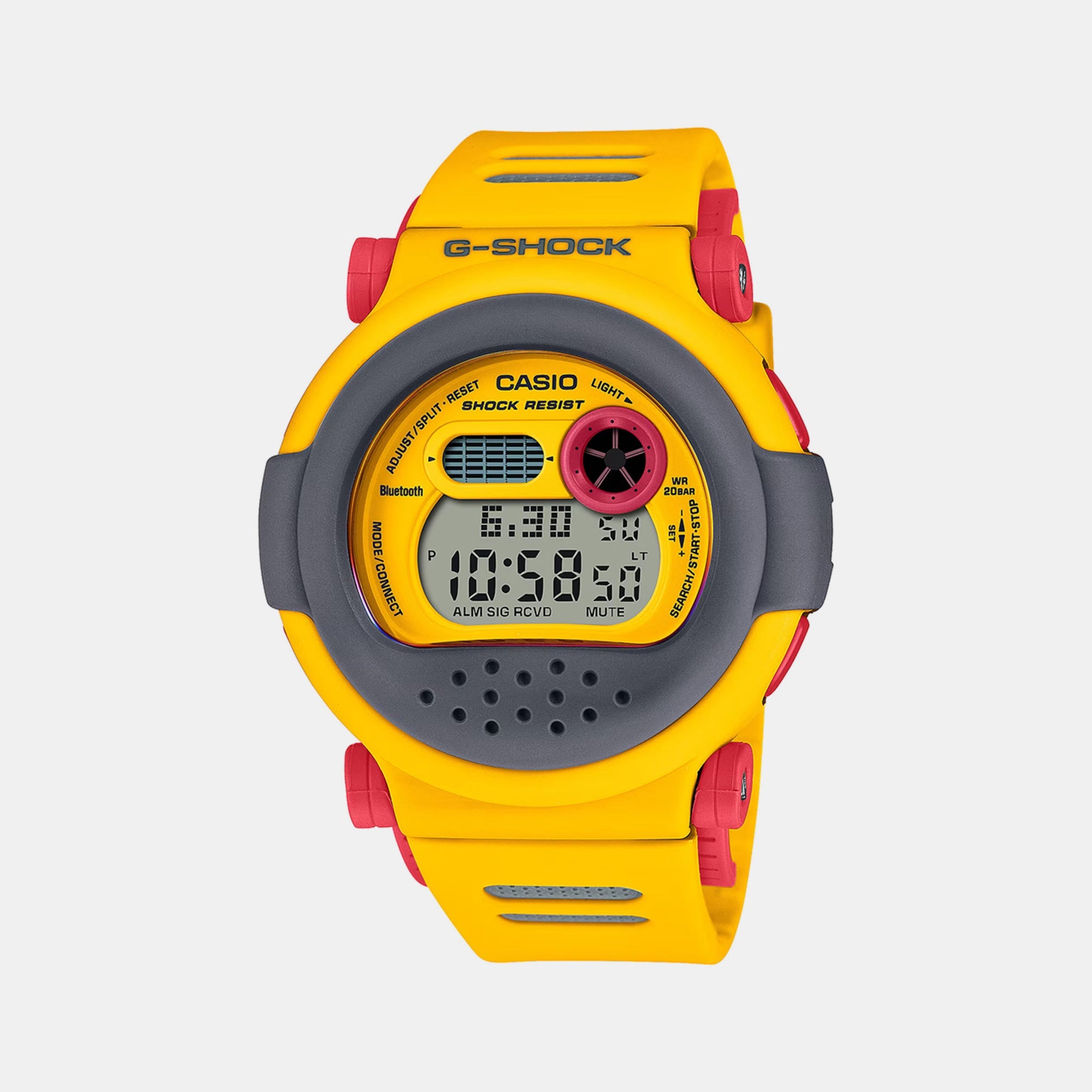 Casio G-Shock Men Quartz Yellow Dial Digital Resin Watch G1344