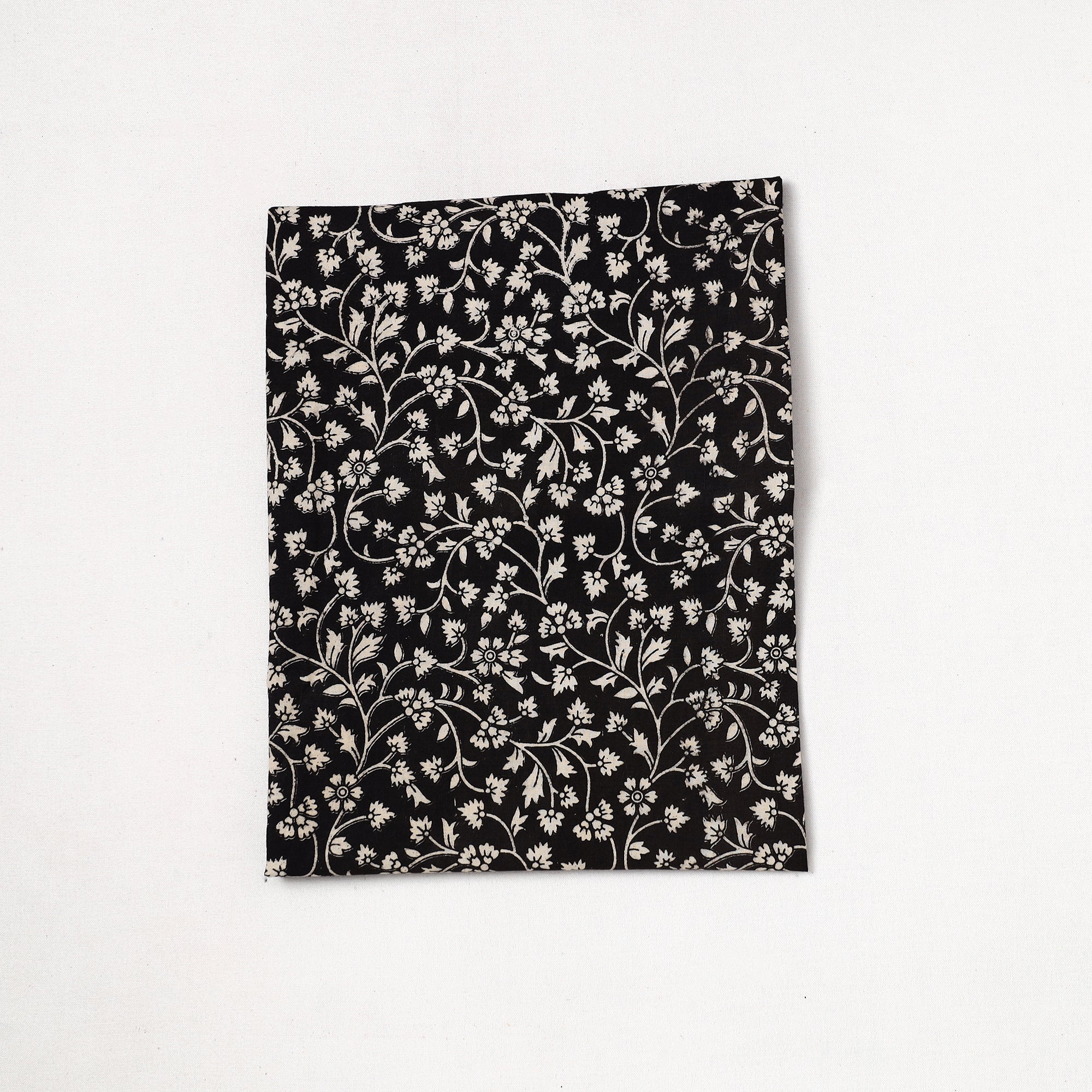 SOUTH KARGHA Black - Kalamkari Printed Cotton Precut Fabric (1.55 meter) 40