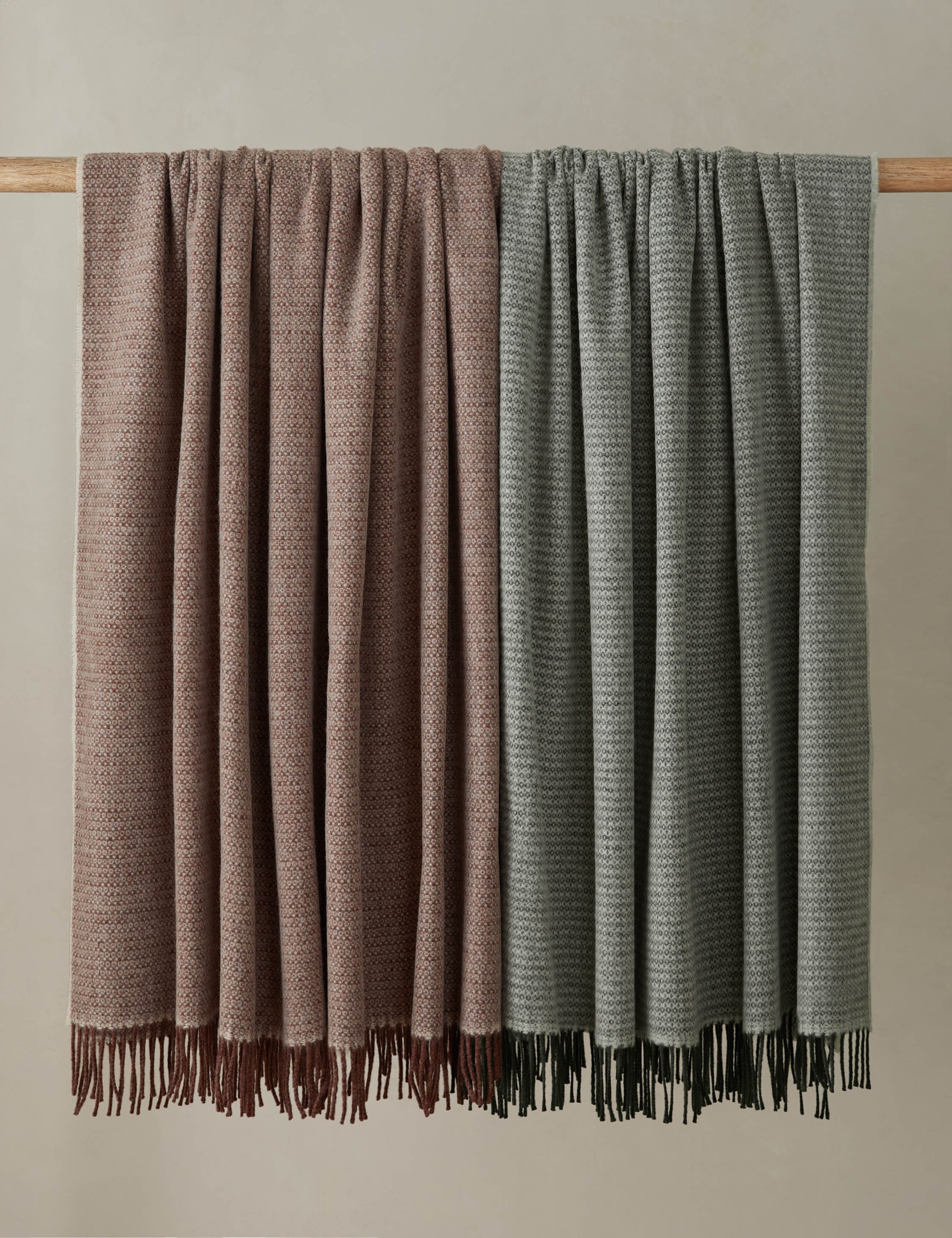 Lulu and Georgia Beaumont Lambswool Throw - view 5