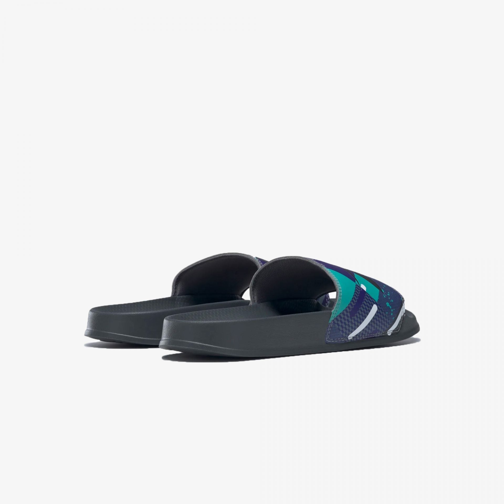Reebok | CLASSIC SLIDES { CORE BLACK / PURE GREY 7 - view 2