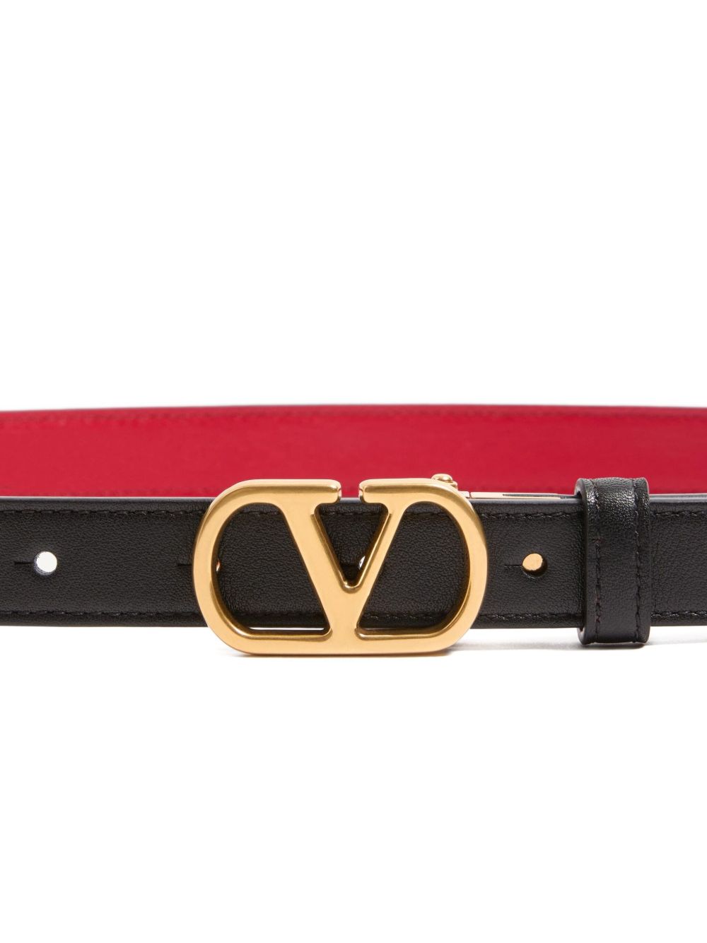 Valentino Garavani-VLogo Signature Reversible Belt in Shiny Calfskin 30mm - view 5