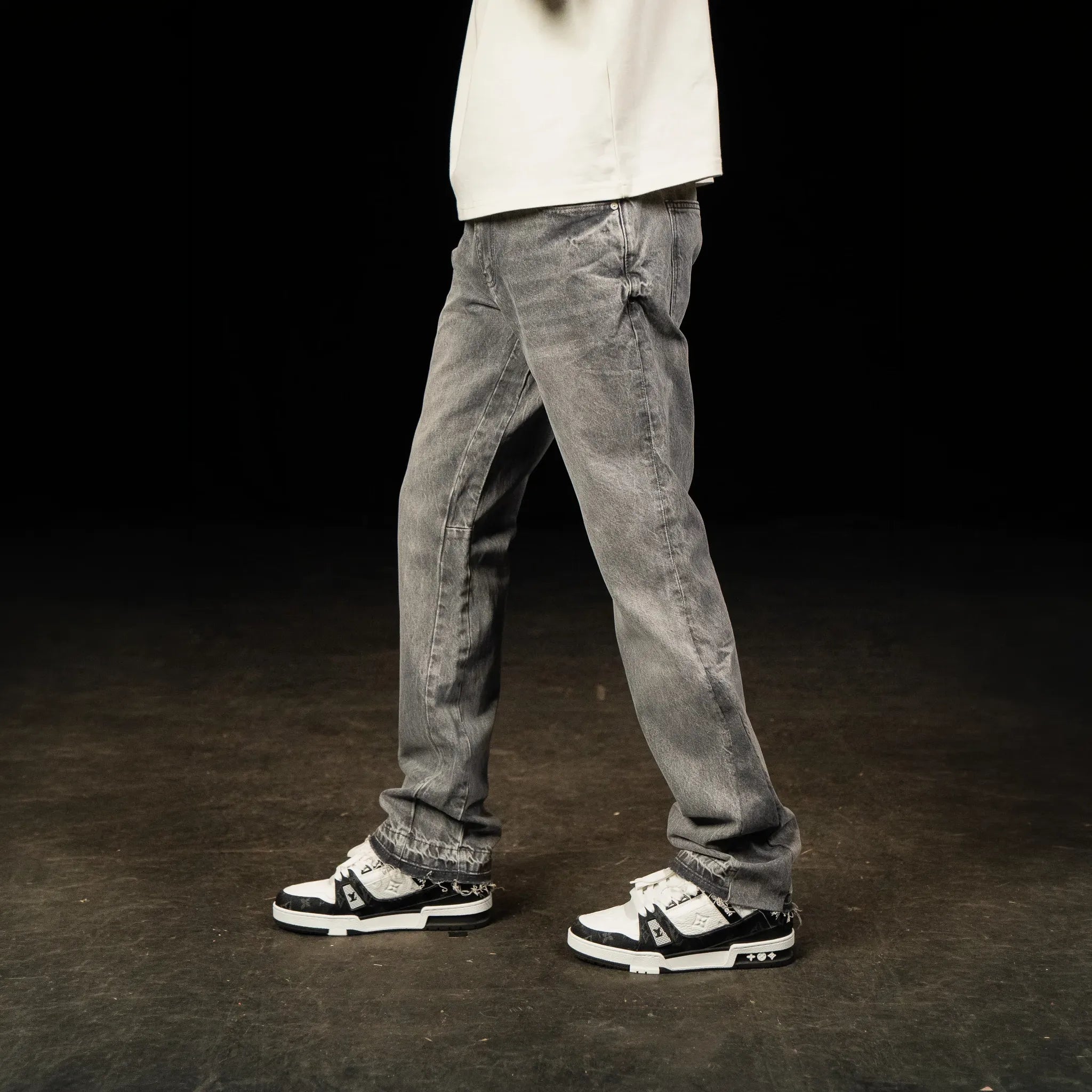 SIARR Flared Triple Grey Jeans - view 5