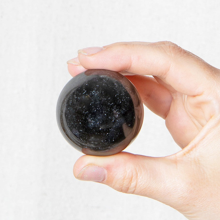 Tiny Rituals Silver Obsidian Sphere with Tripod - view 5