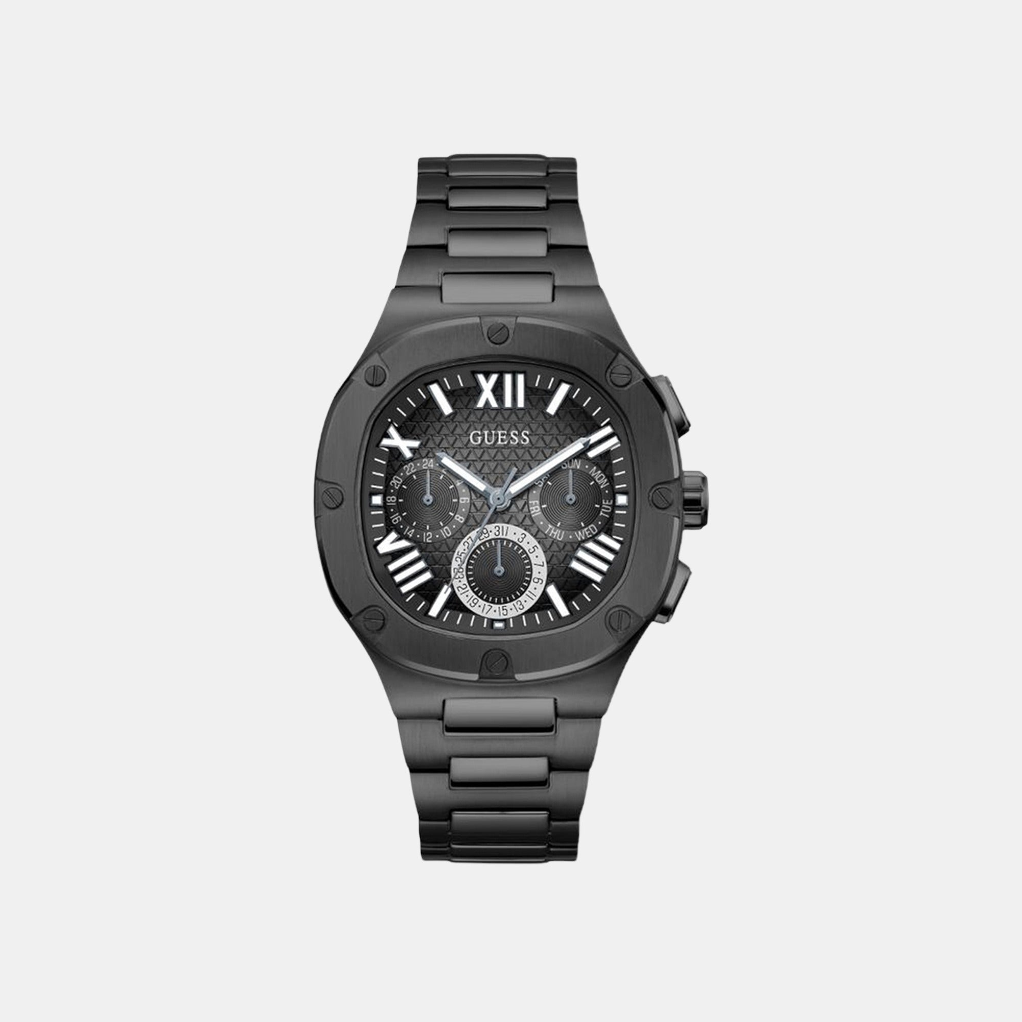Guess Headline Men Quartz Black Dial Chronograph Stainless Steel Watch GW0572G3