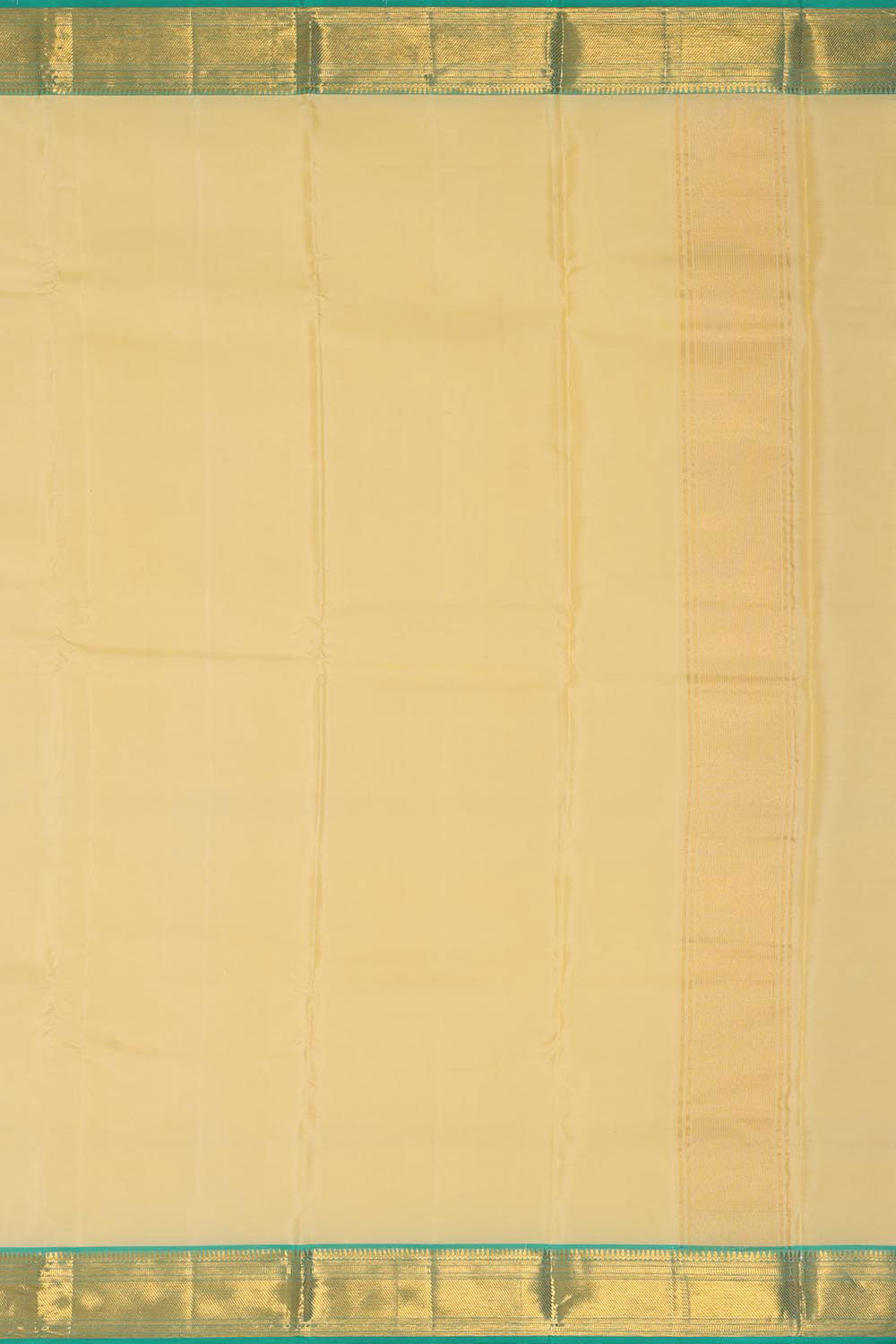 Kalanjali Kanchi Silk Light Beige Traditional Dhoti With Kanduva (8 X 4) - view 2
