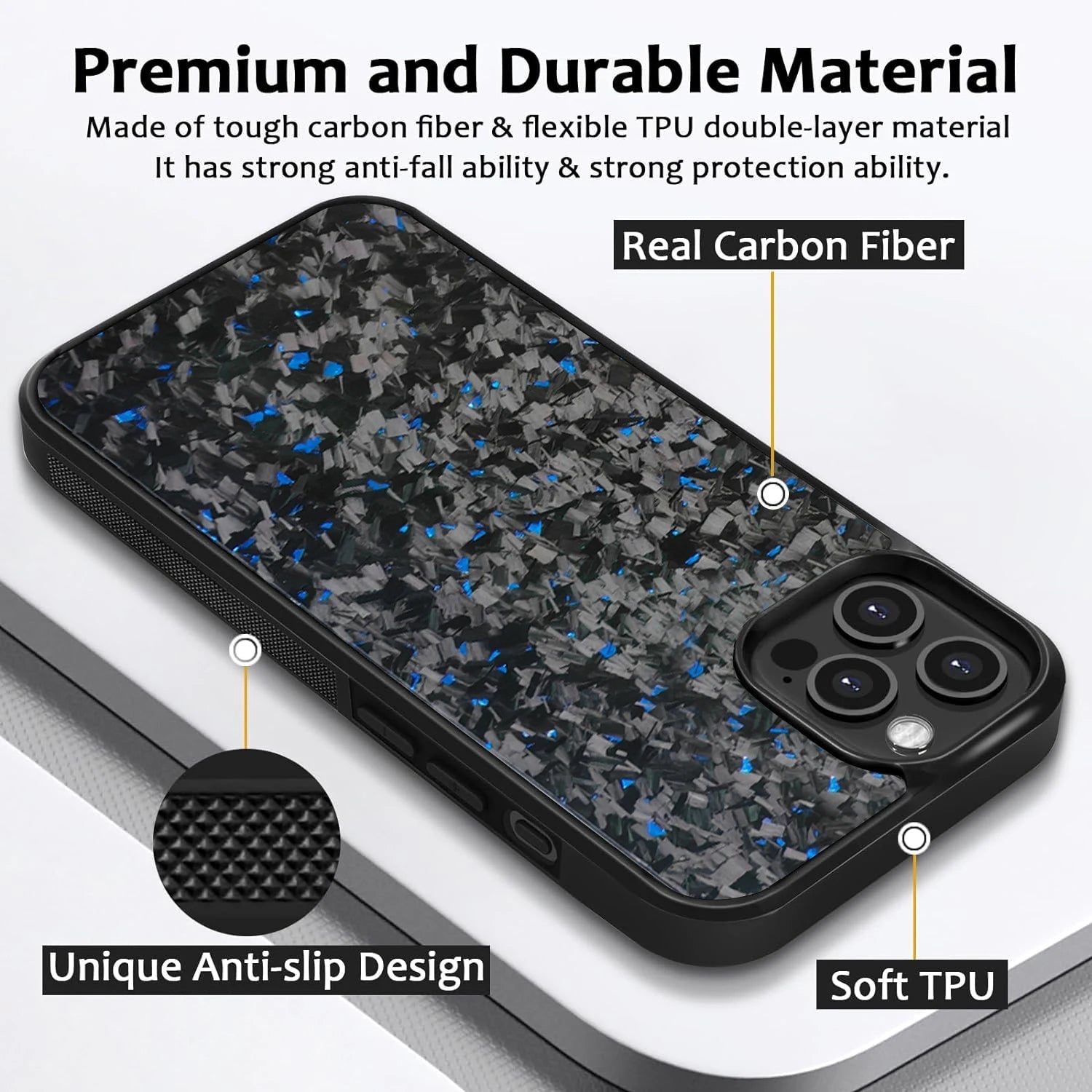 Million Cases Fragmented Confetti Carbon Fiber Case - iPhone - view 9