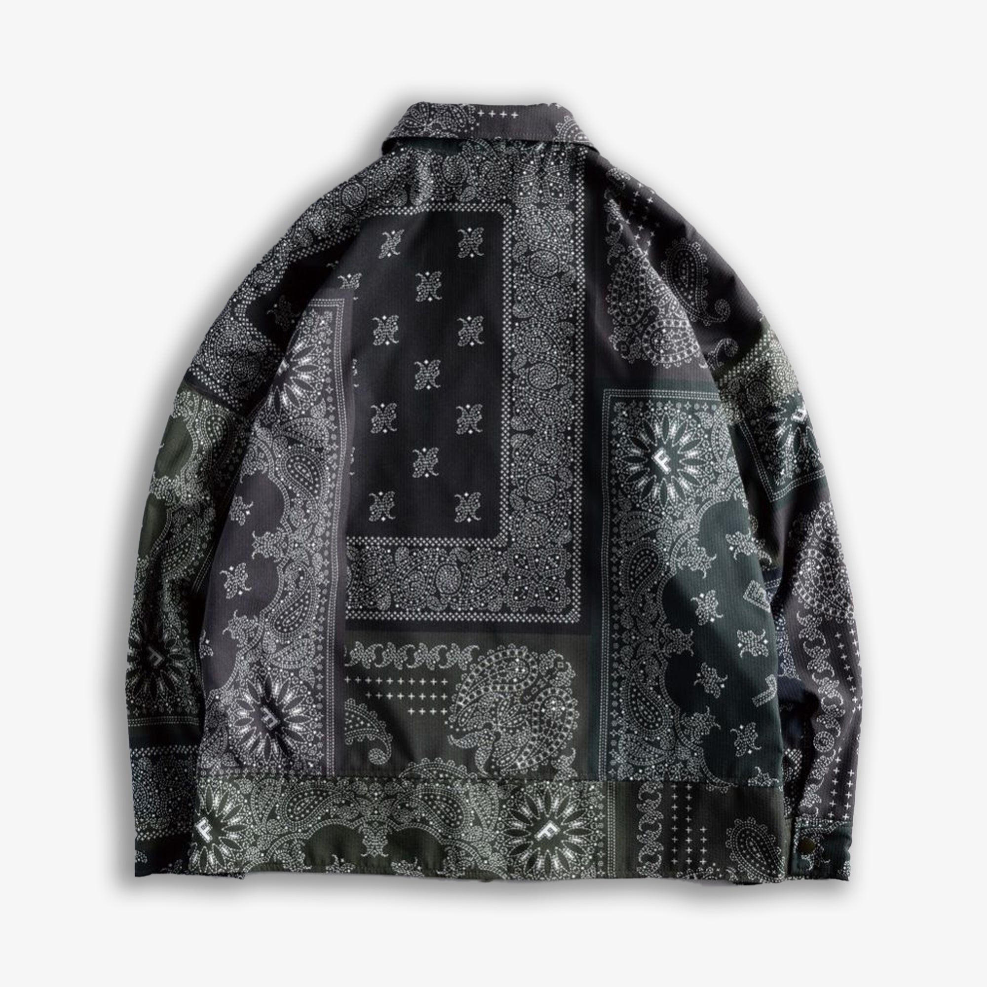 Fdmtl | Printed Patchwork Jacket { Khaki