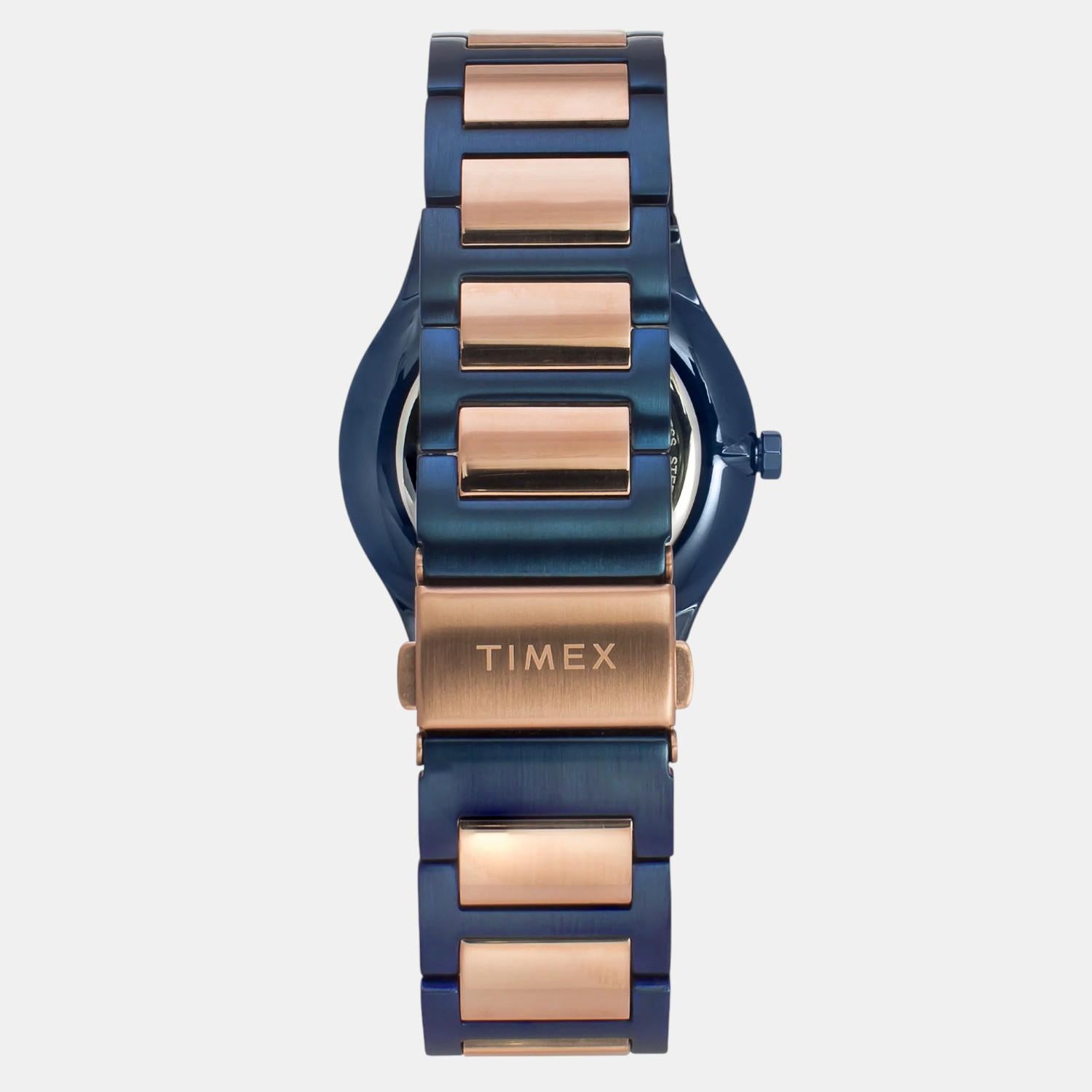 Timex Fashion Men Quartz Blue Dial Analog Stainless Steel Watch TWEG23607 - view 4