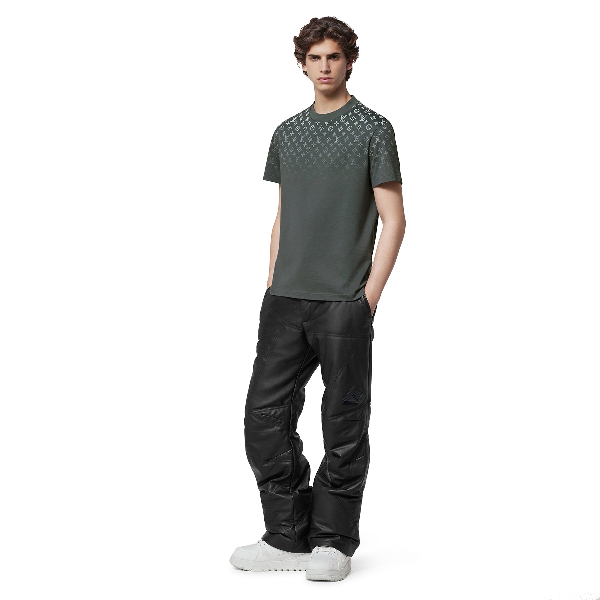Louis Vuitton LV Monogram Gradient Cotton Grey T Shirt - view 5