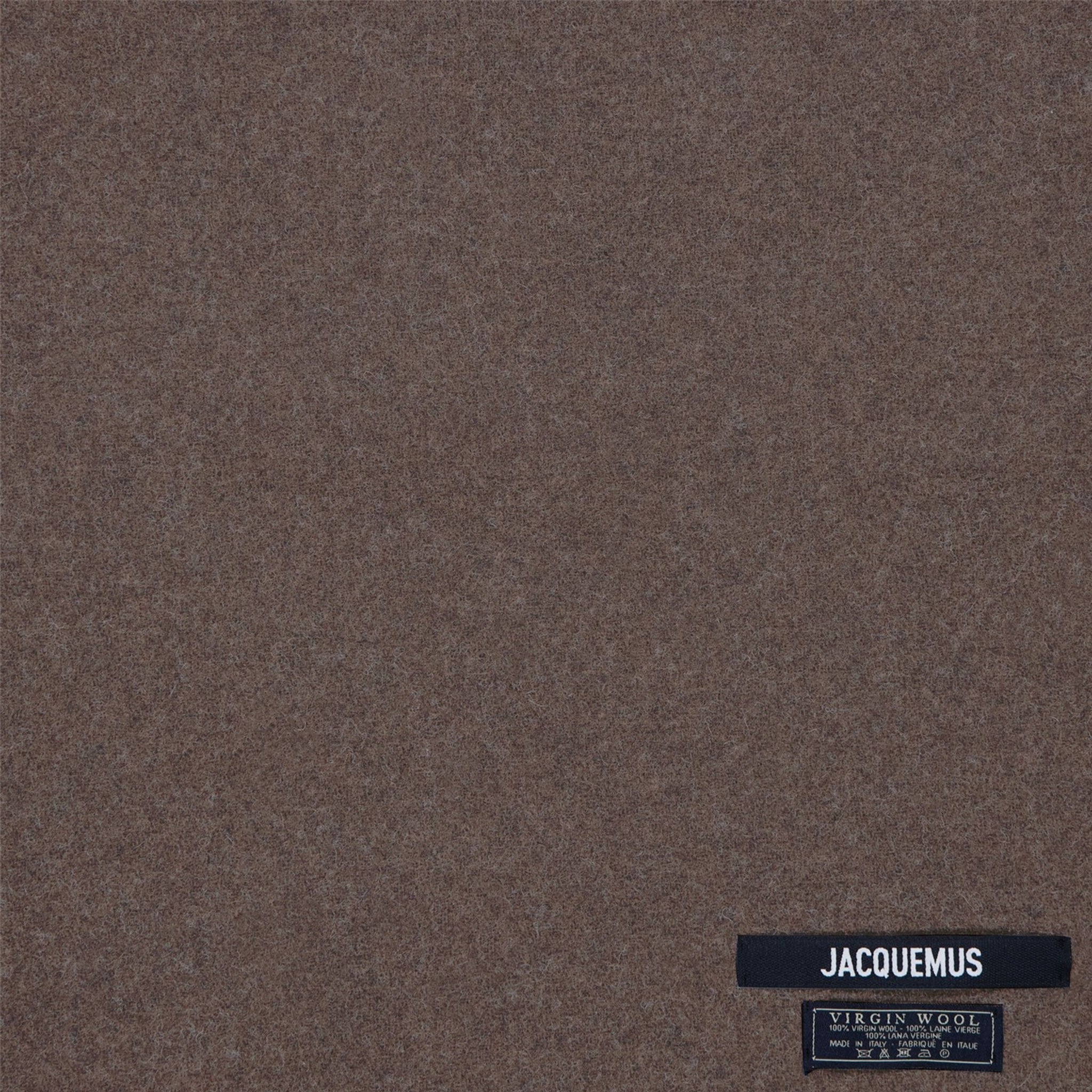 Jacquemus L'echarpe Fringe Logo Multi-Brown Scarf - view 6