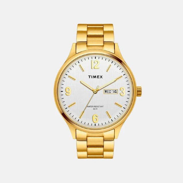 Timex Fashion Men Quartz Silver Dial Analog Stainless Steel Watch TWEG18421