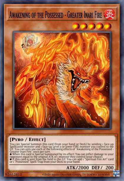 Yu-Gi-Oh! Awakening of the Possessed - Greater Inari Fire - SDCH-EN006 - Ultra Rare - 1st Edition