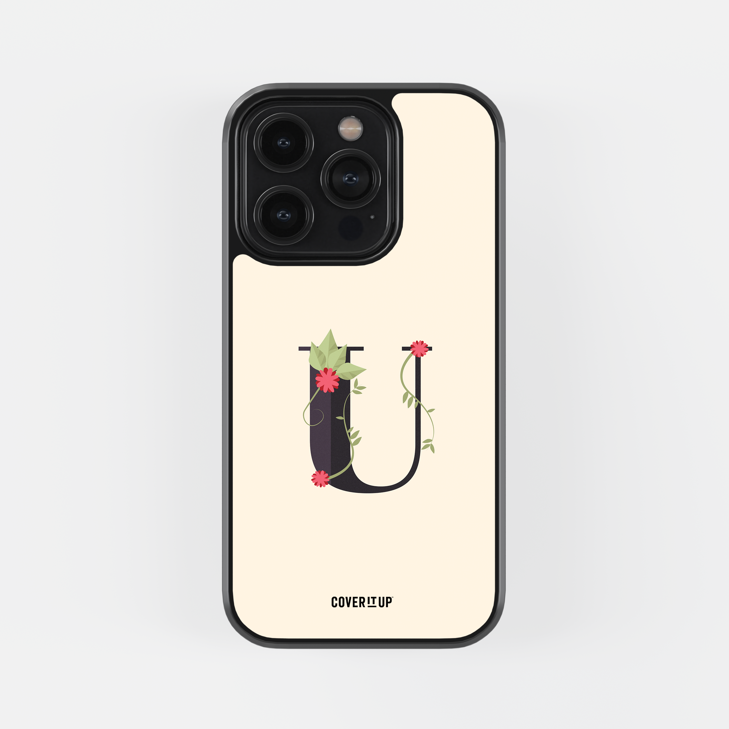 Design Phone Cases Limited Edition Floral Initial Glass Case - view 43