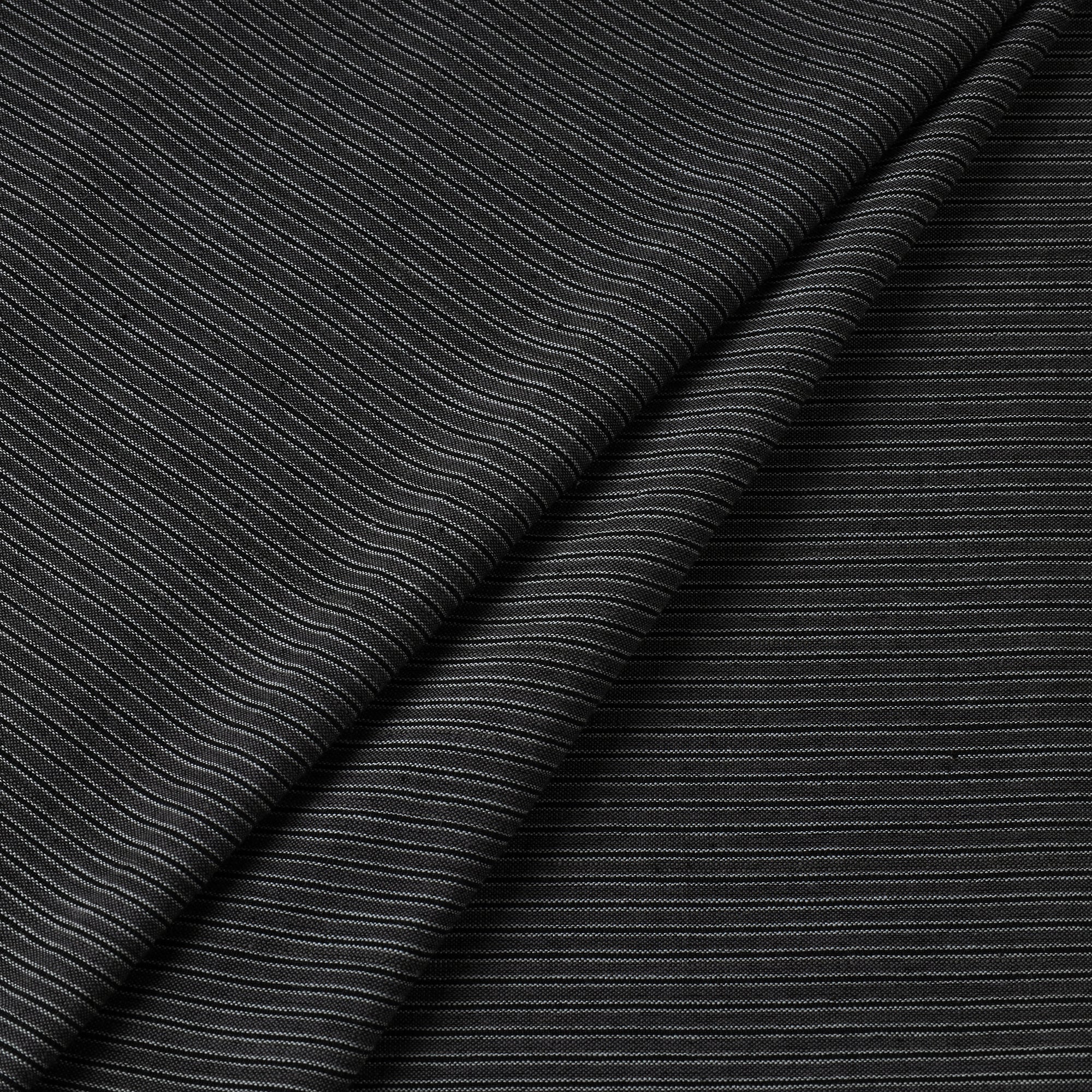 AHA VASTRA HANDLOOM Black - Jhiri Pure Handloom Cotton Fabric - view 2